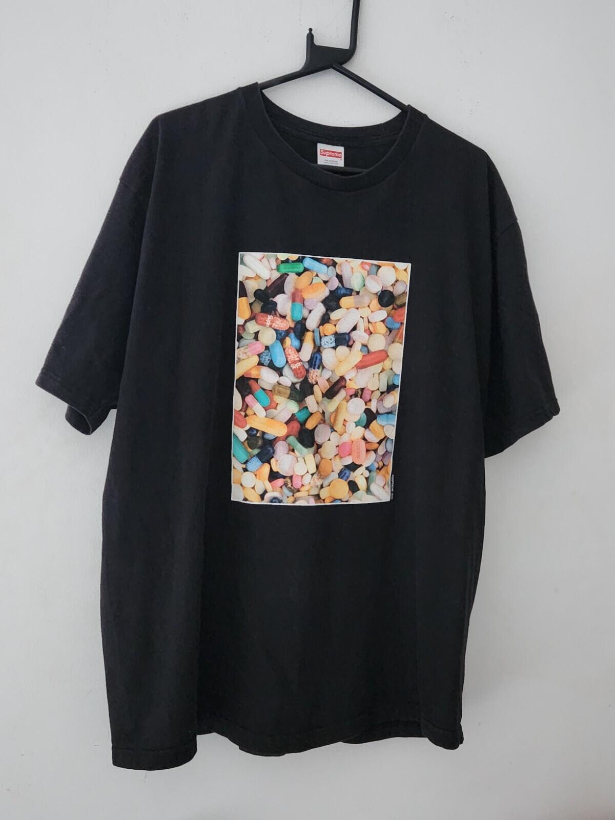 SS20 Supreme Pills Tee size XL Black T-shirt