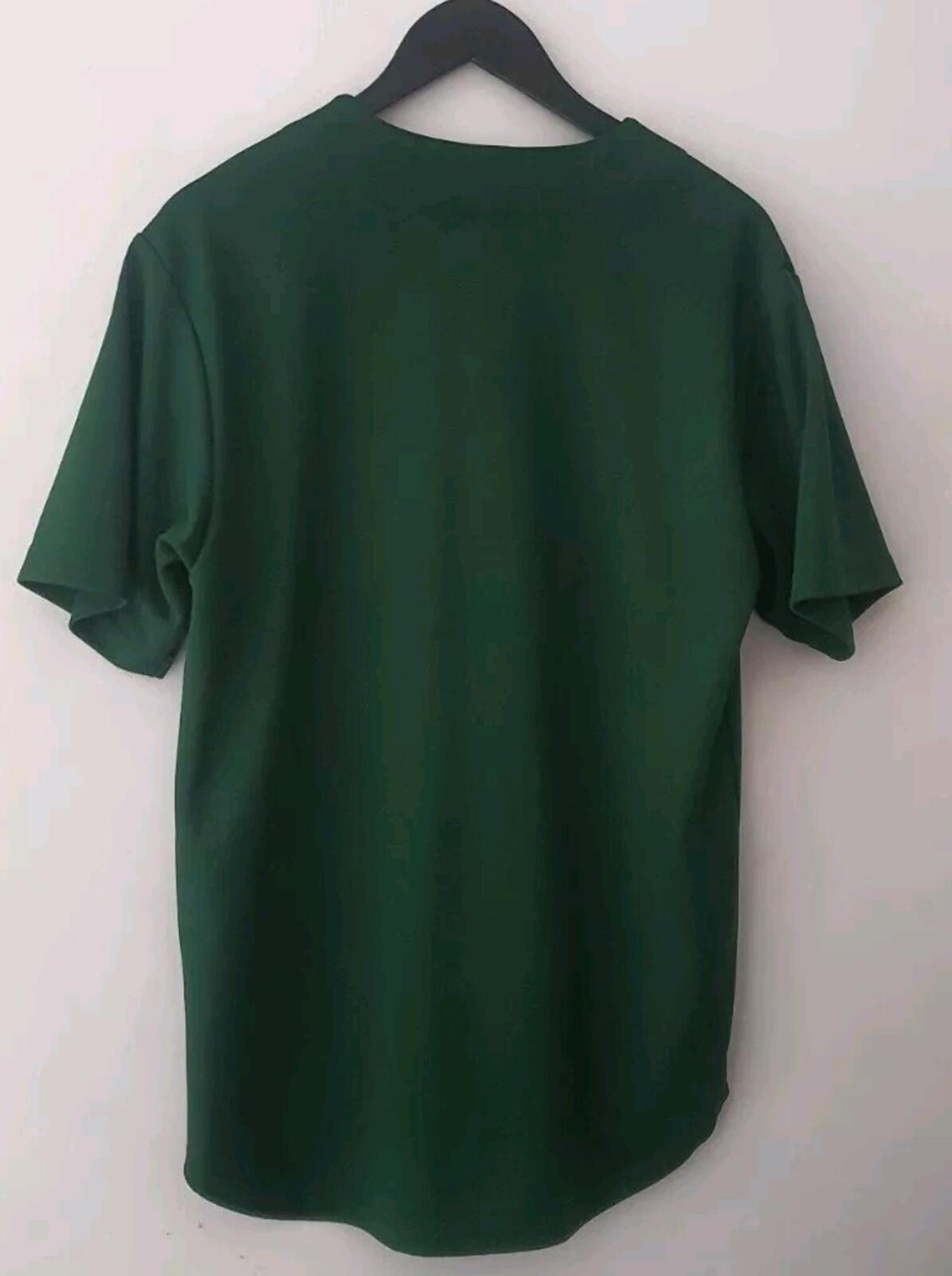 SS17 Supreme Snake Script Logo baseball Jersey M Medium tee t-shirt Green Top