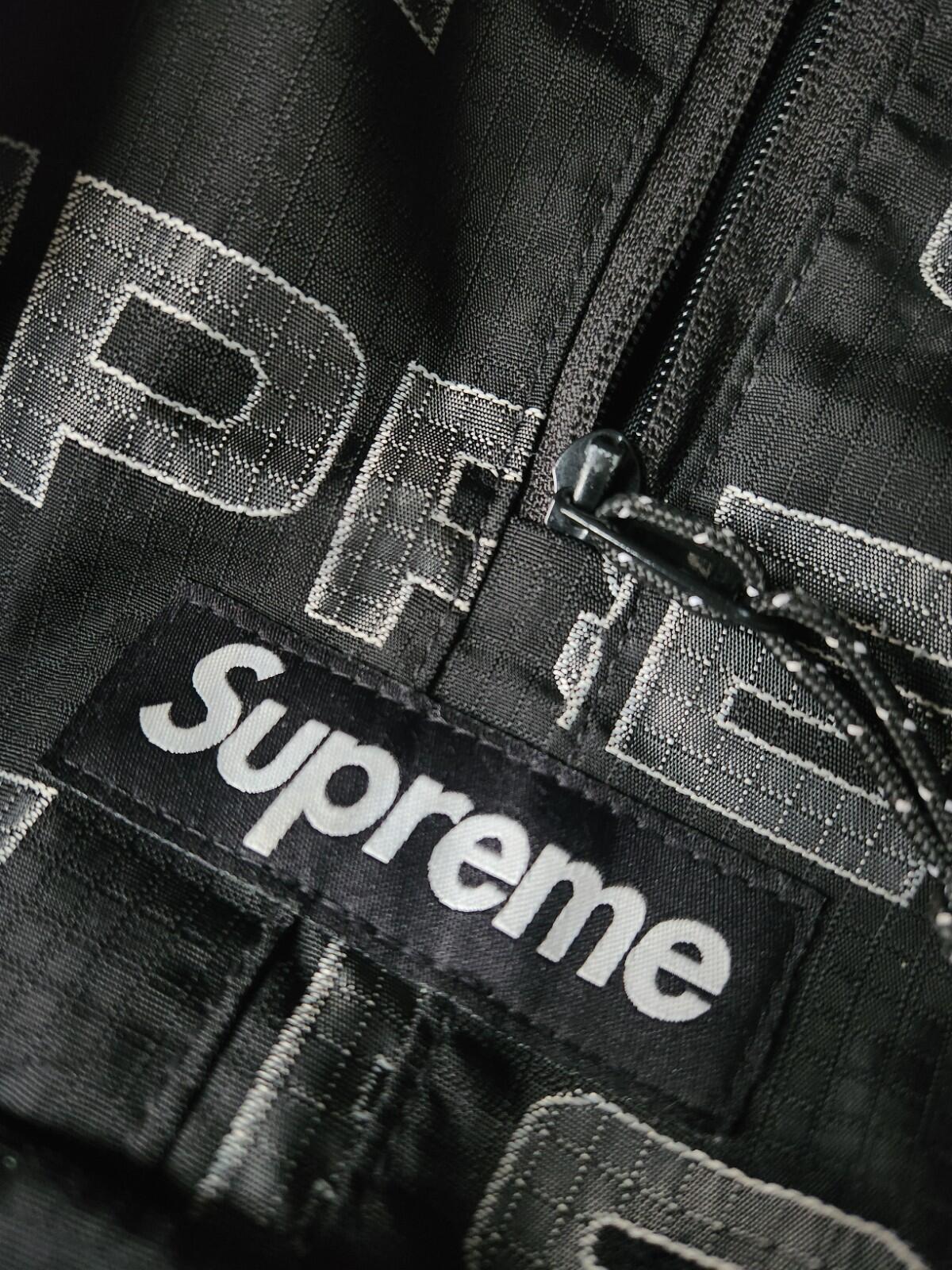 FW21 Supreme backpack Water Resistant  Rucksack Black Bag
