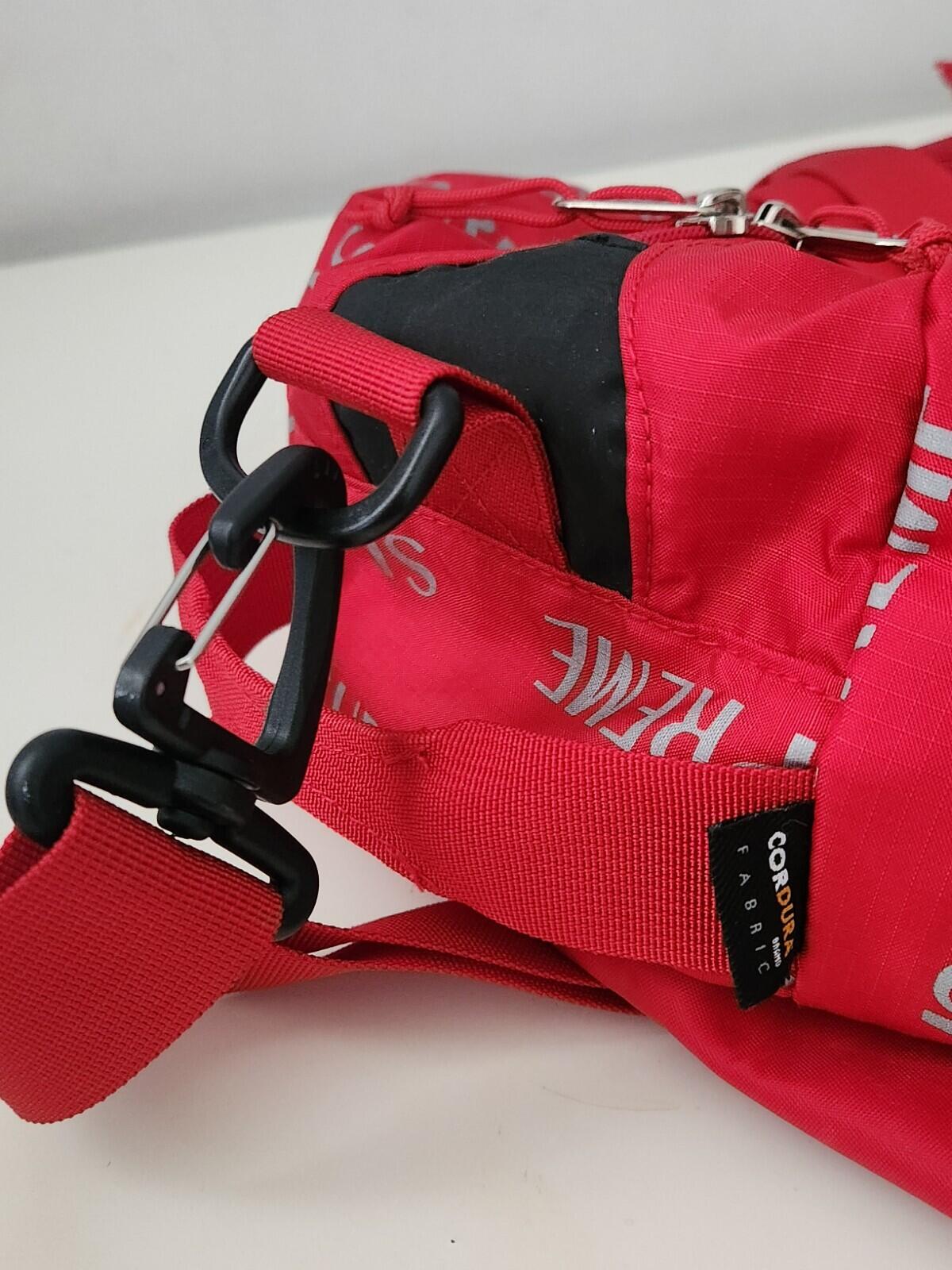 FW16 Supreme 3M Reflective Repeat Duffle Bag Red Bag