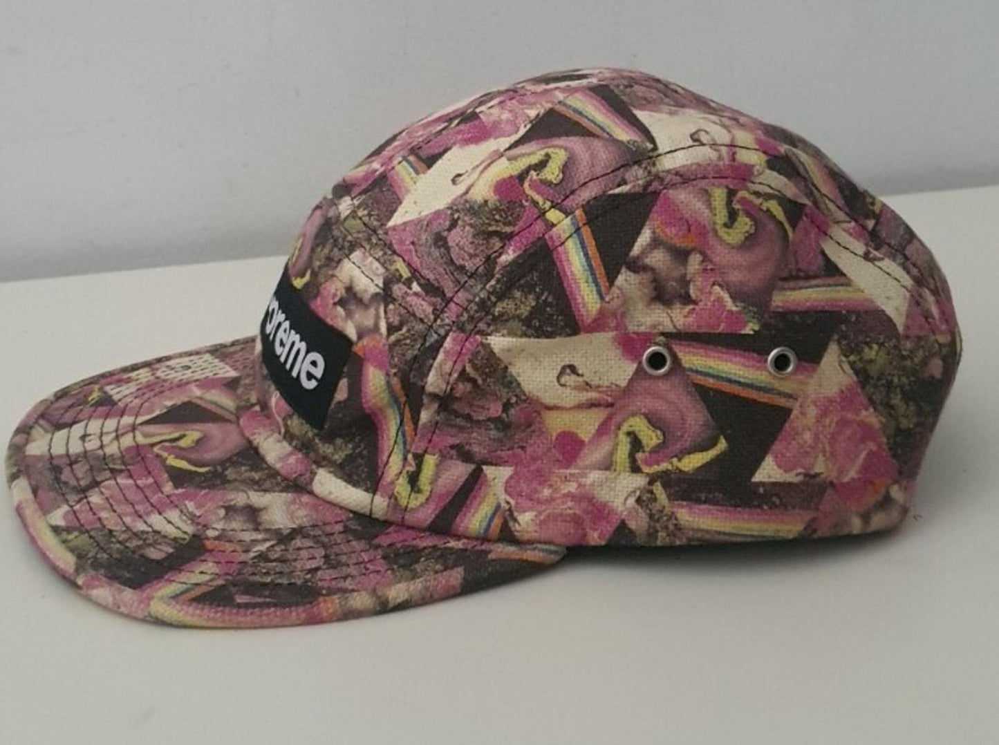 FW13 Supreme x Liberty Art Fabrics Thorgerson Camp Cap Seltener Vintage Hut Box Logo