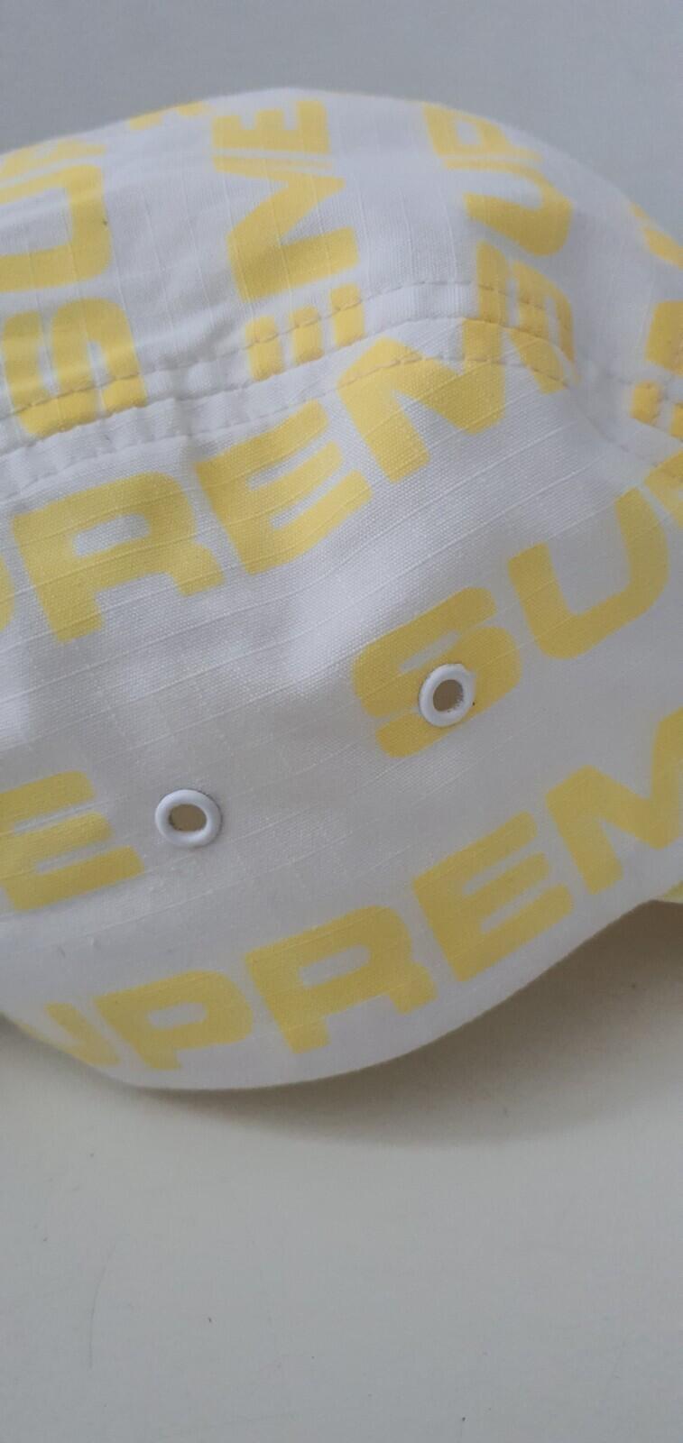 FW20 Supreme Reactive Print Camp Cap White