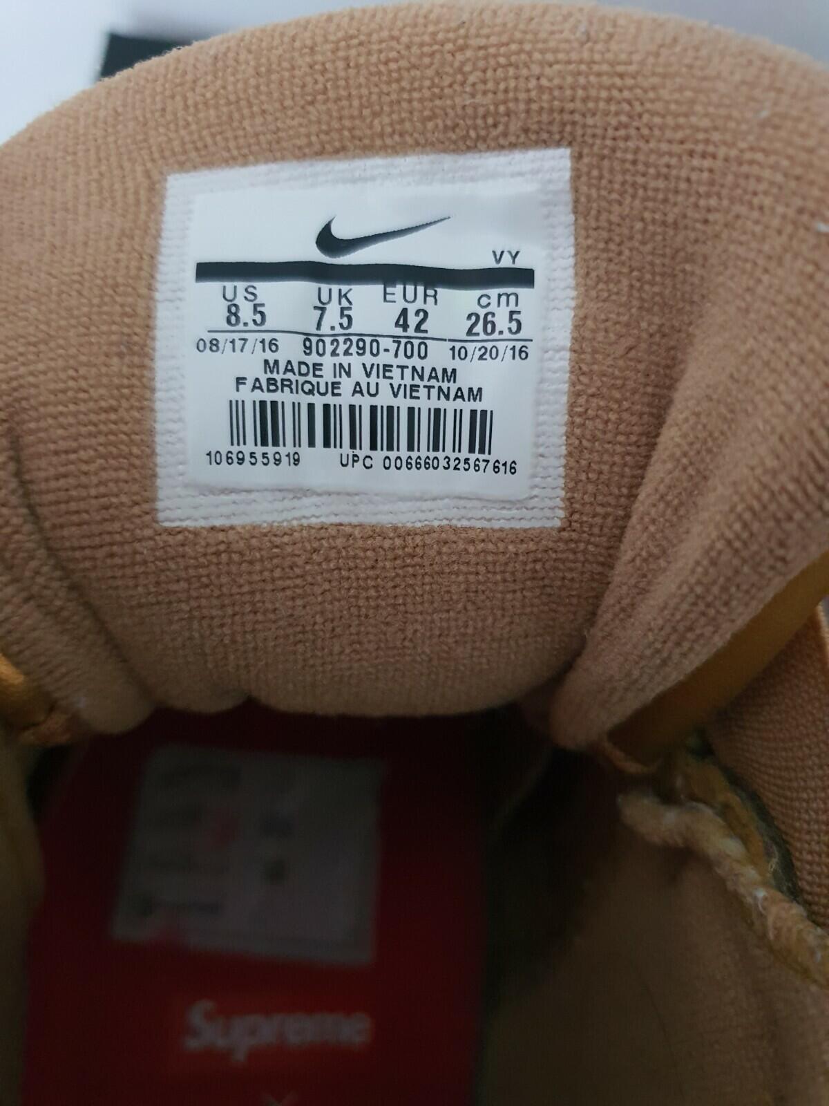SS17 Supreme x Nike Air More Uptempo Suptempo UK 7.5 US 8.5 EUR 42 lot Trainers