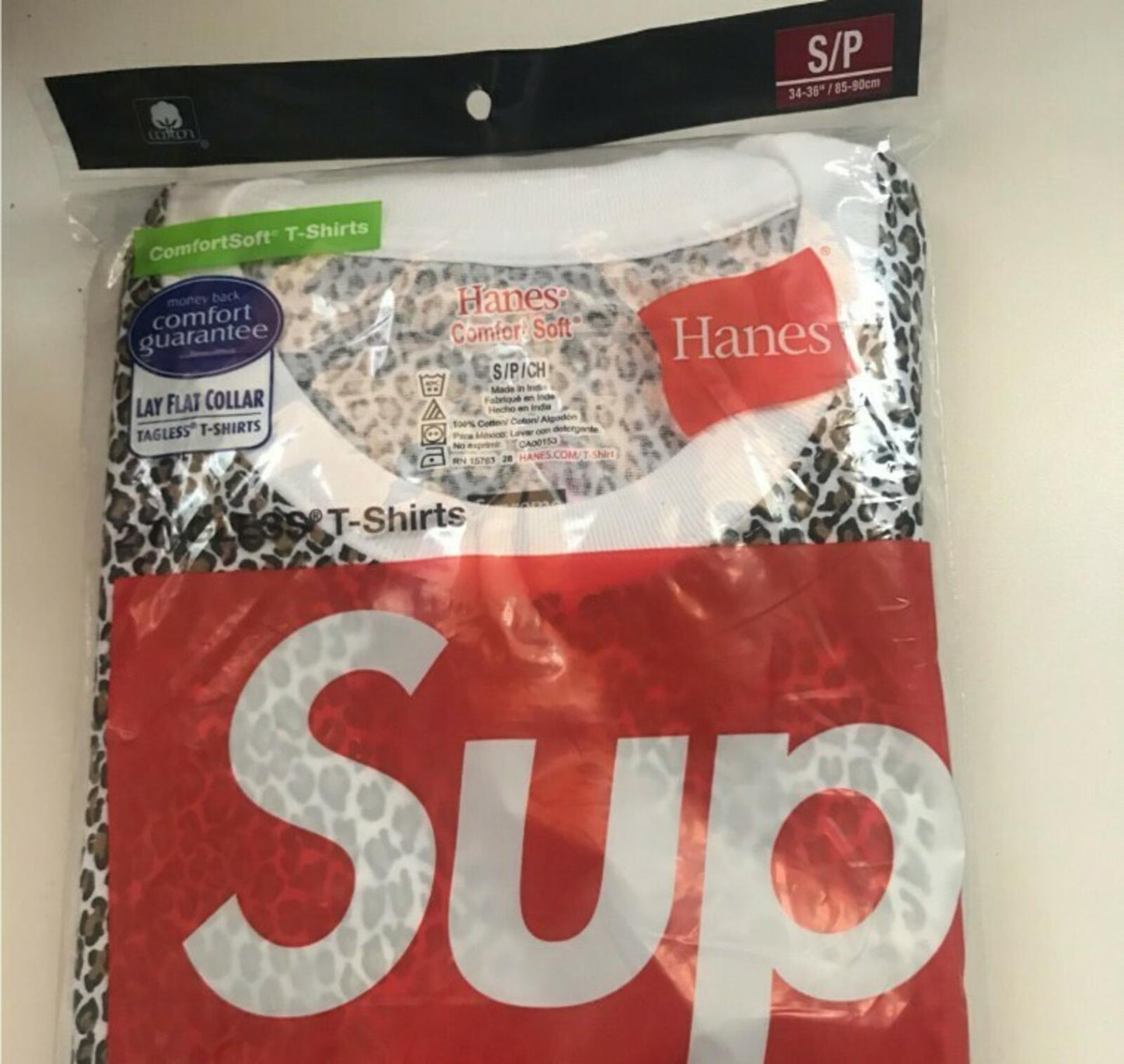SS19 Supreme Hanes Leopard Tees (2 Pack) Size S