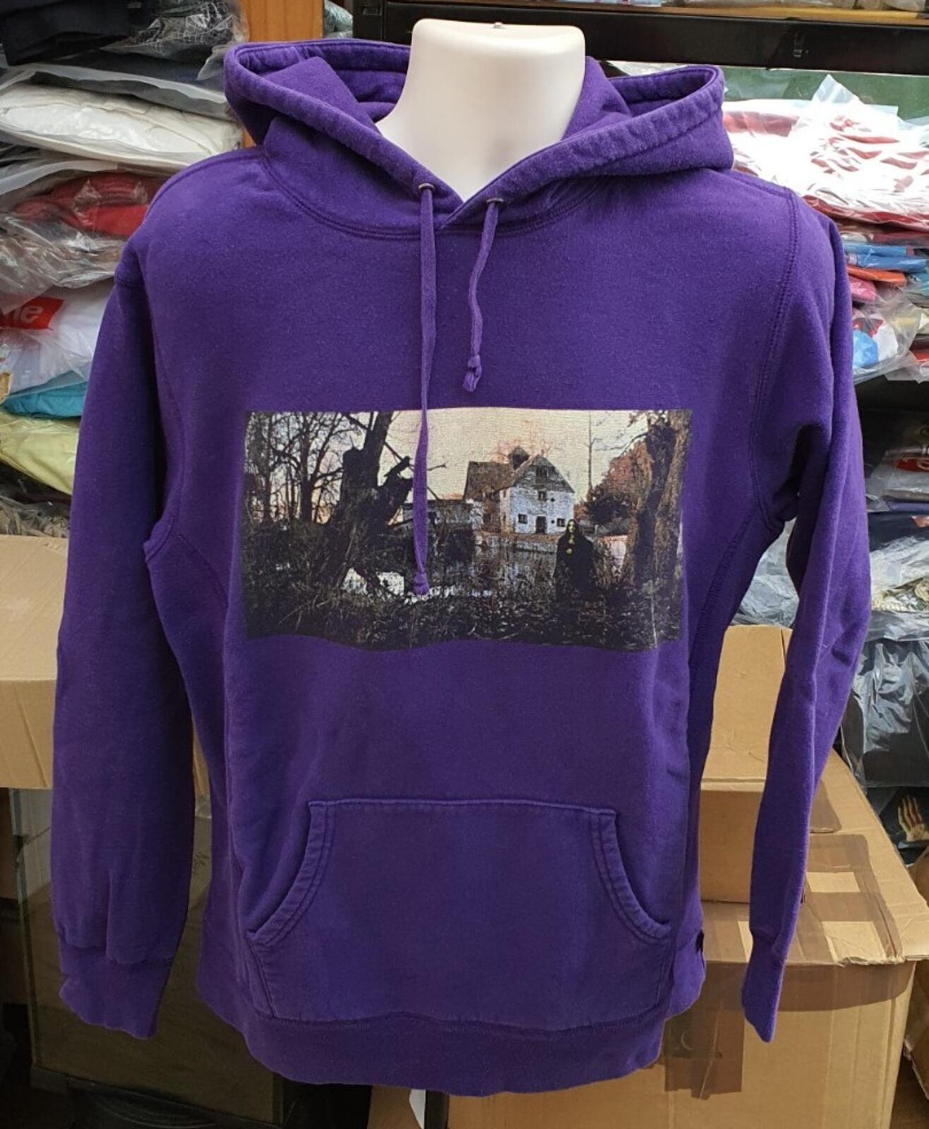SS16 Supreme x Black Sabbath Hooded Sweatshirt Purple Size L