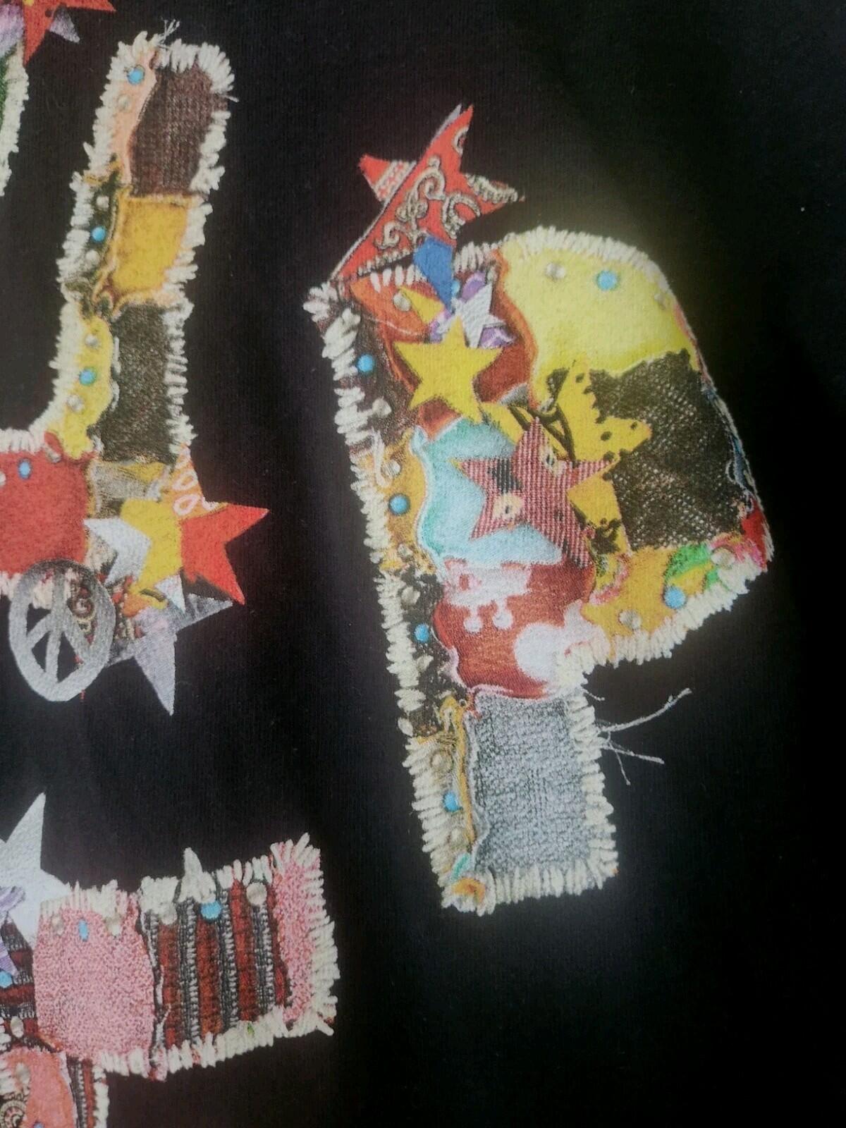 SS24 Supreme Patchwork T-Shirt M Medium Schwarz T-Shirt Artwork von Shaun Crawford