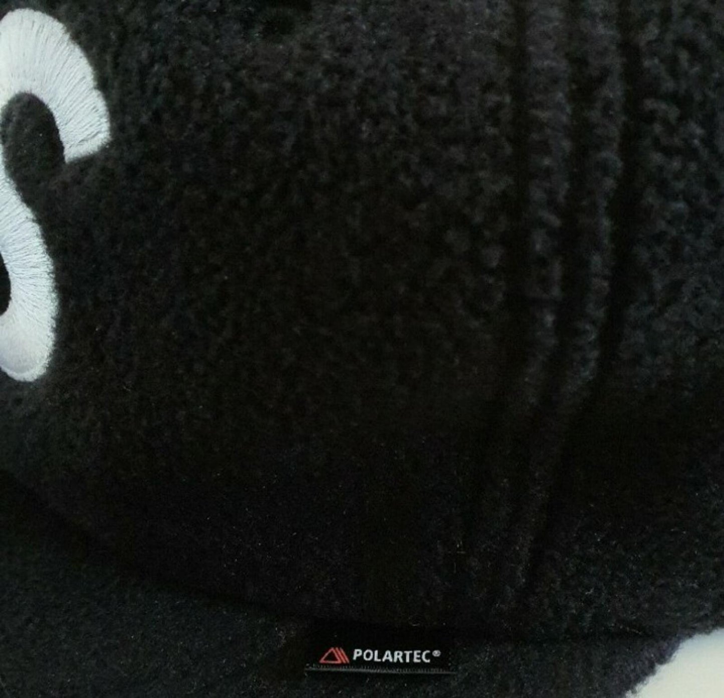 FW18 Supreme x Polartec S logo 6-panel black hat cap fleece