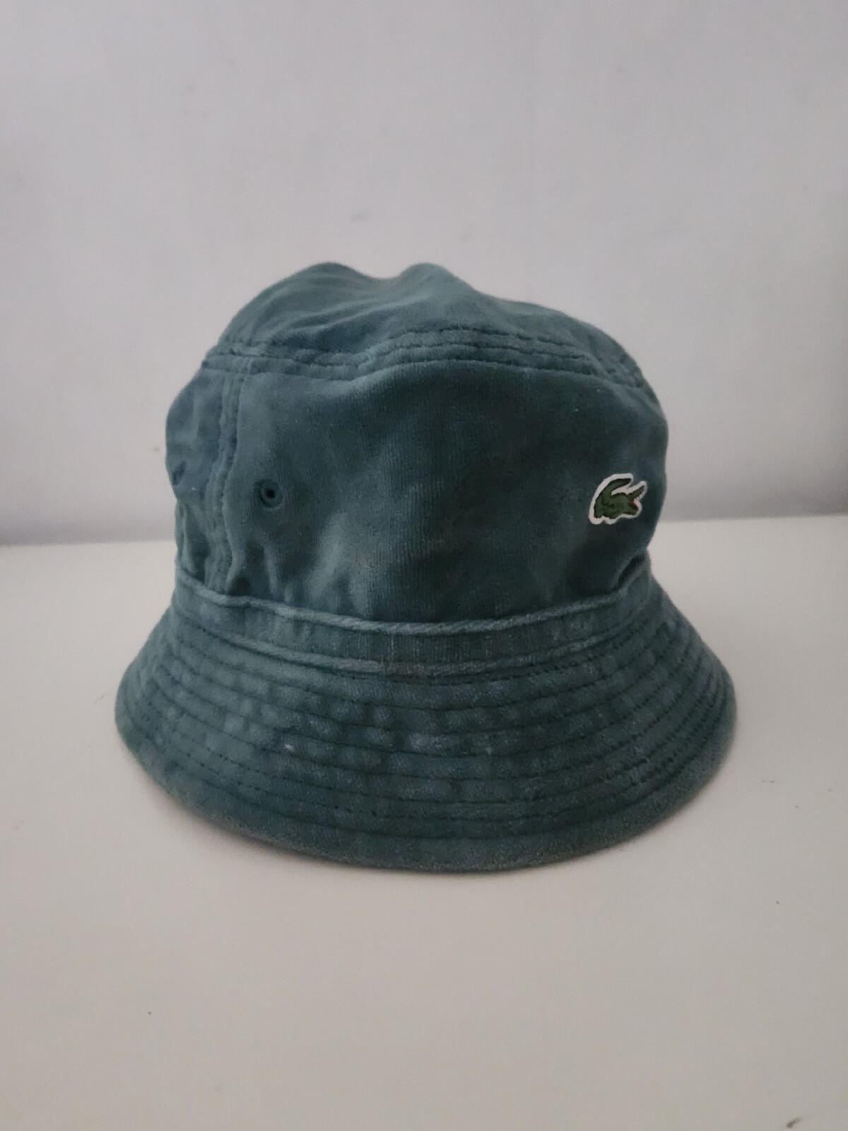 SS18 Supreme x Lacoste Velour crusher size M Medium Teal bucket hat