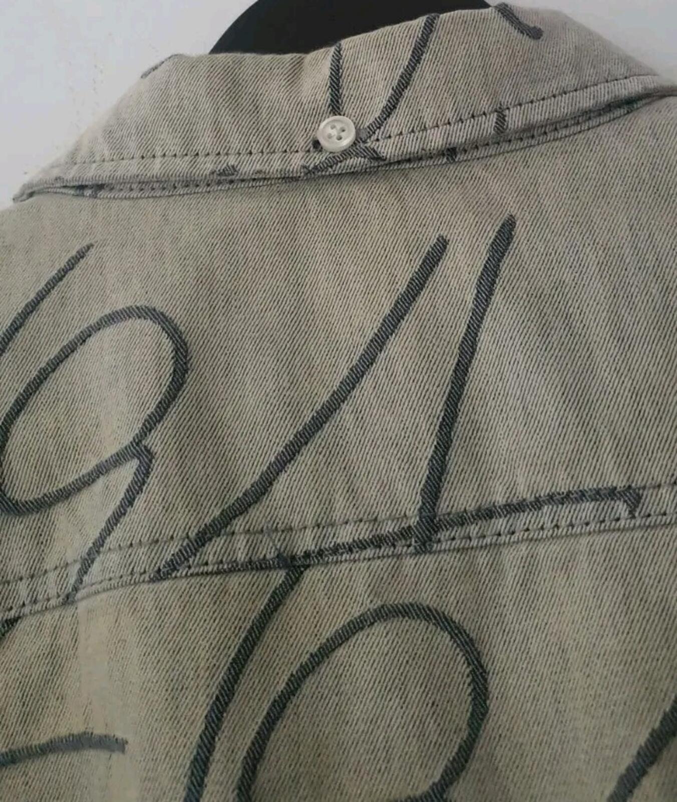 FW23 Supreme Handwriting Jacquard denim shirt long sleeve L/S shirt S Small