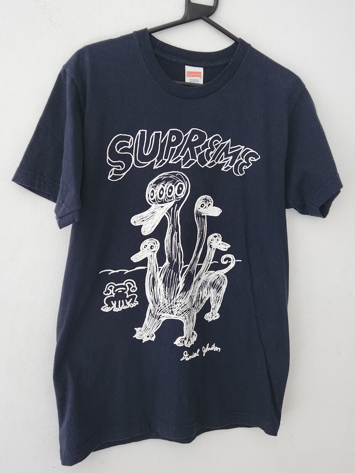 SS15 Supreme Daniel Johnston tee size M Medium Navy T-shirt Rare 2015