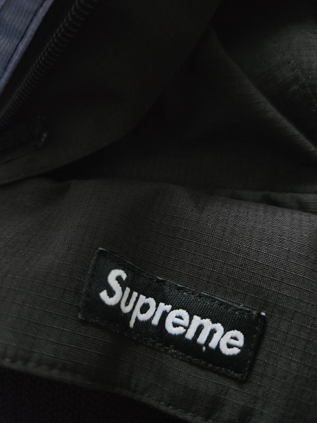 FW14 Supreme Hi Vis Taped Seam Jacket Black Waterproof Breathable Vintage Coat