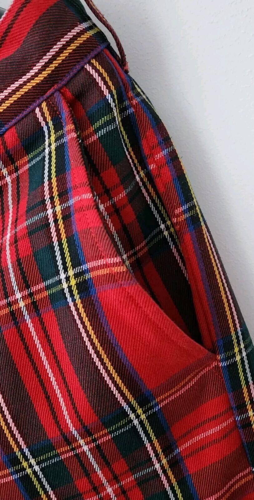 FW17 Supreme work pant Slim 32 Red Stewart Tartan Plaid trousers pants W32 L28