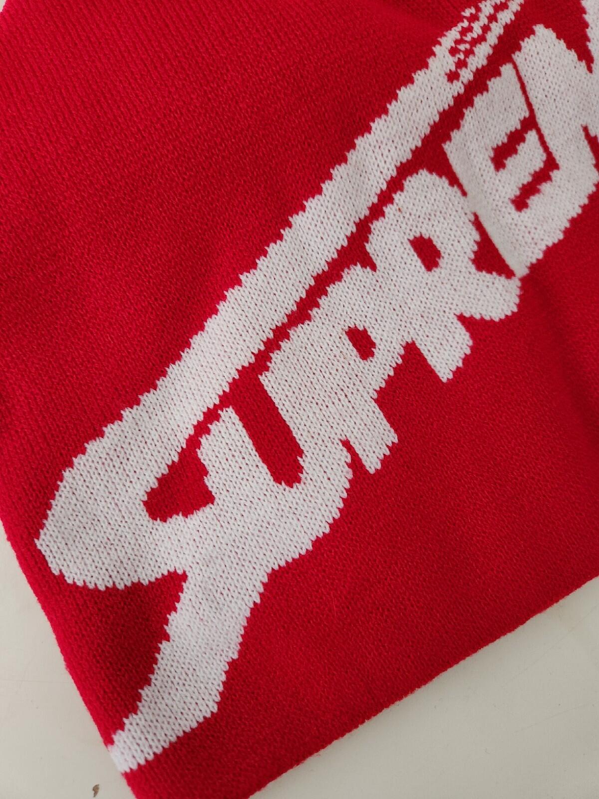 FW08 Supreme Mont Blanc Puff Beanie Rot 2008 Mütze Vintage Selten Hergestellt in Kanada