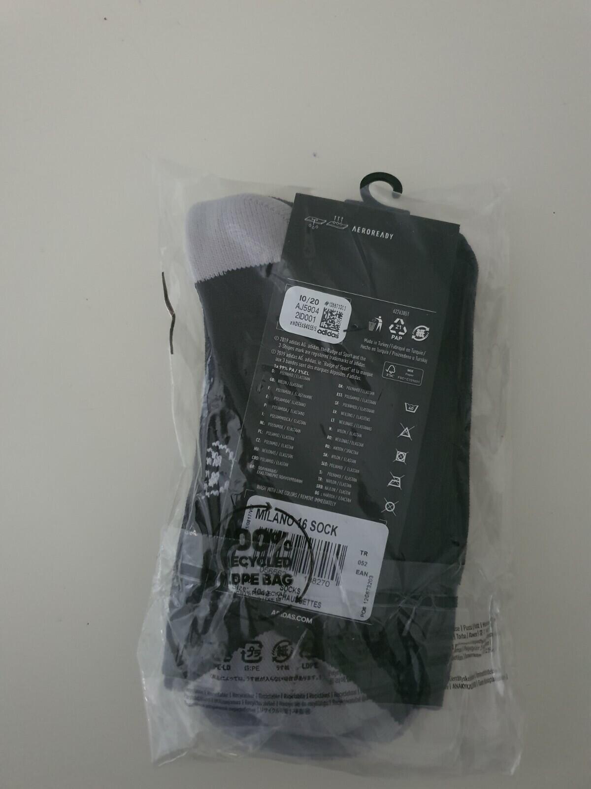 ADIDAS Milano 16 Fußball Aeroready Socken Jungen EU 40-42 UK 6.5-8 US 7-8.5 Jugend