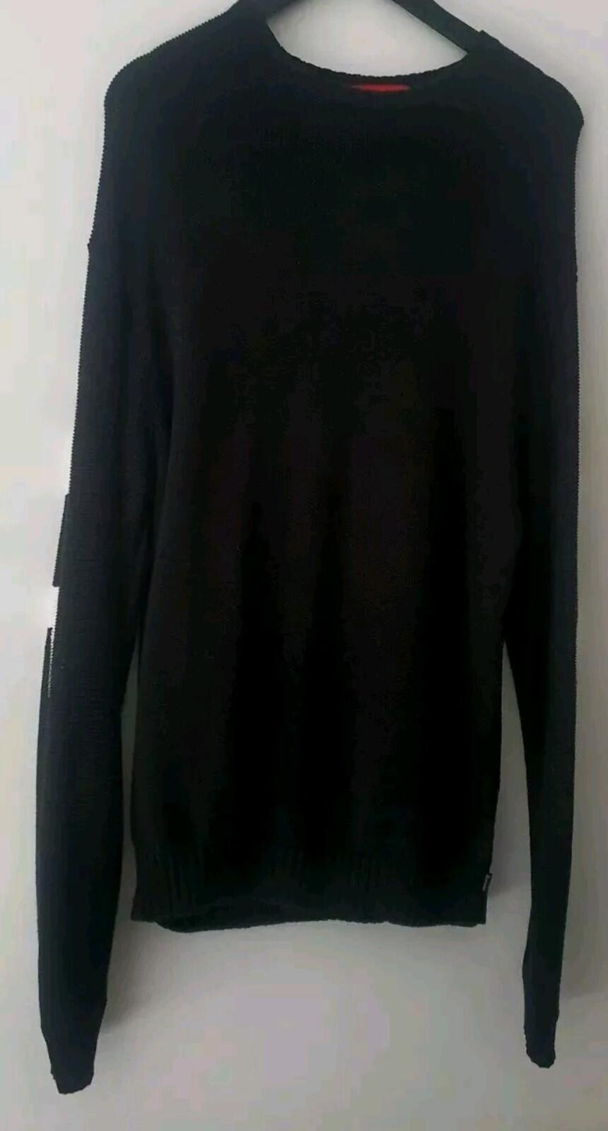 SS20 Supreme Back Logo Sweater Pullover Schwarz Rundhals XL Jumper