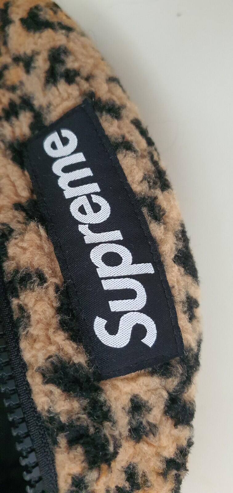 FW17 Supreme Leopard Waist Bag Yellow Belt Bum Bag Fleece Shoulder
