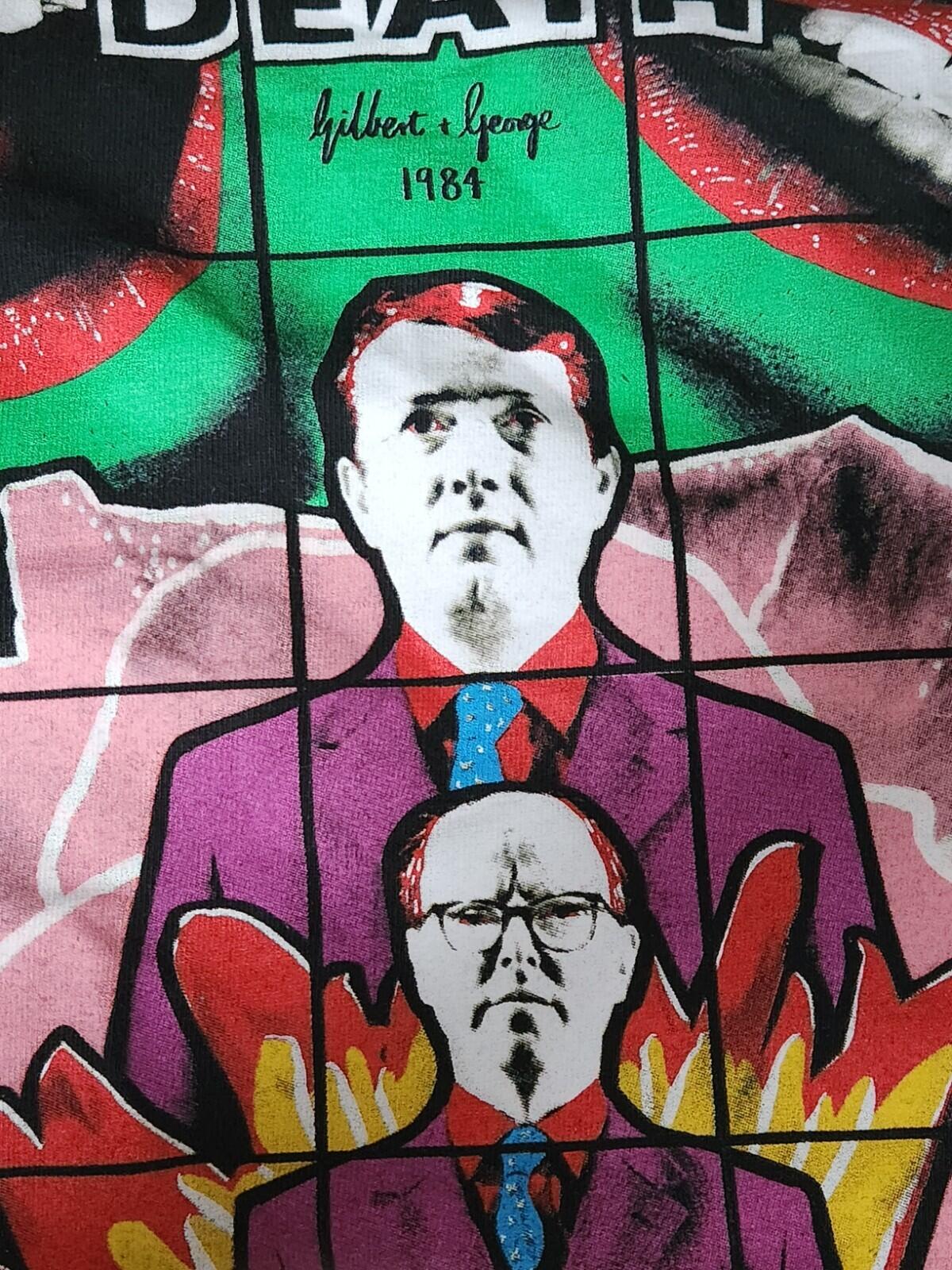 SS19 Supreme Gilbert & George Life camiseta talla L grande negra playera Nueva