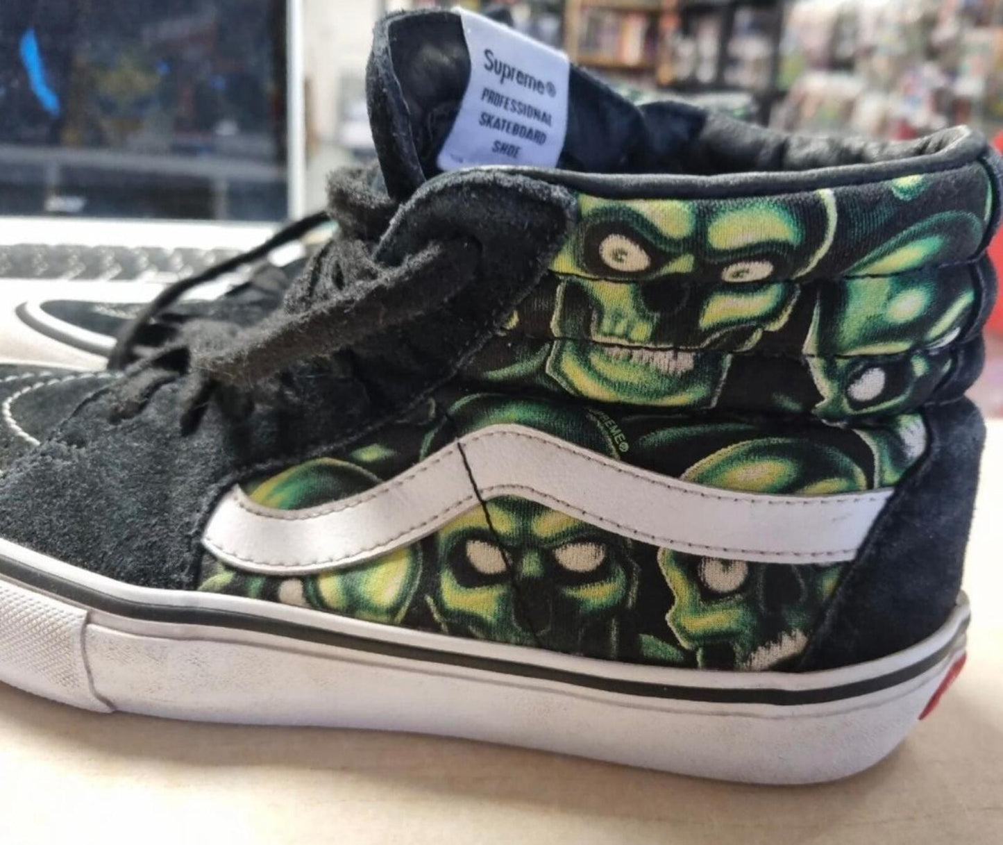 SS18 Supreme Vans Skull Pile Sk8-Hi Trainers Size UK 7 US 8 EUR 40.5
