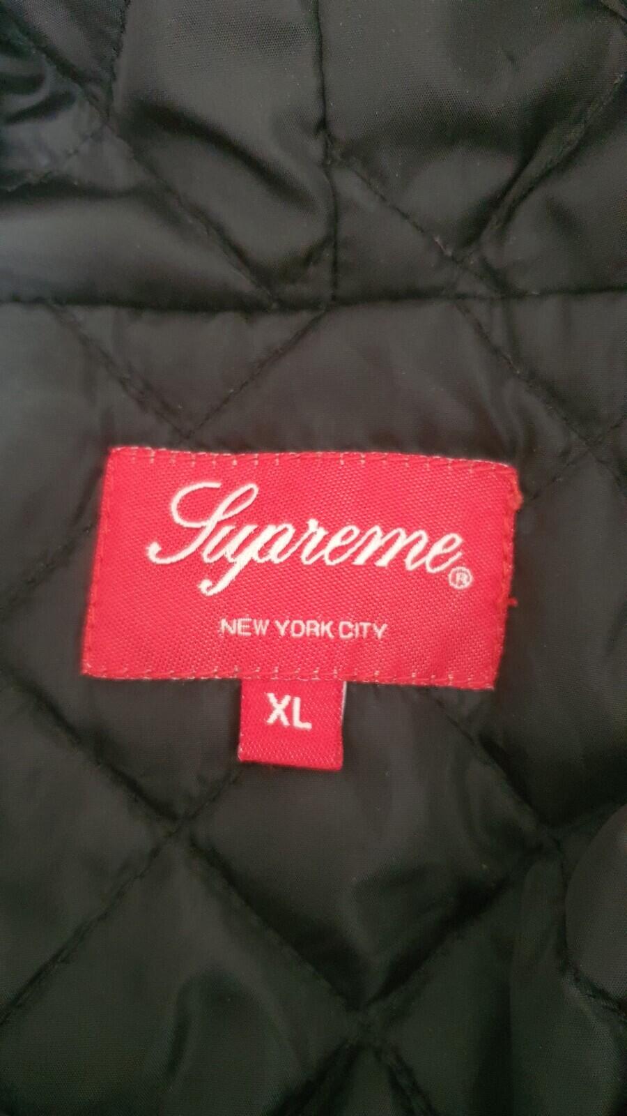 FW19 Supreme Quilted Hooded Plaid Shirt Black Size XL
