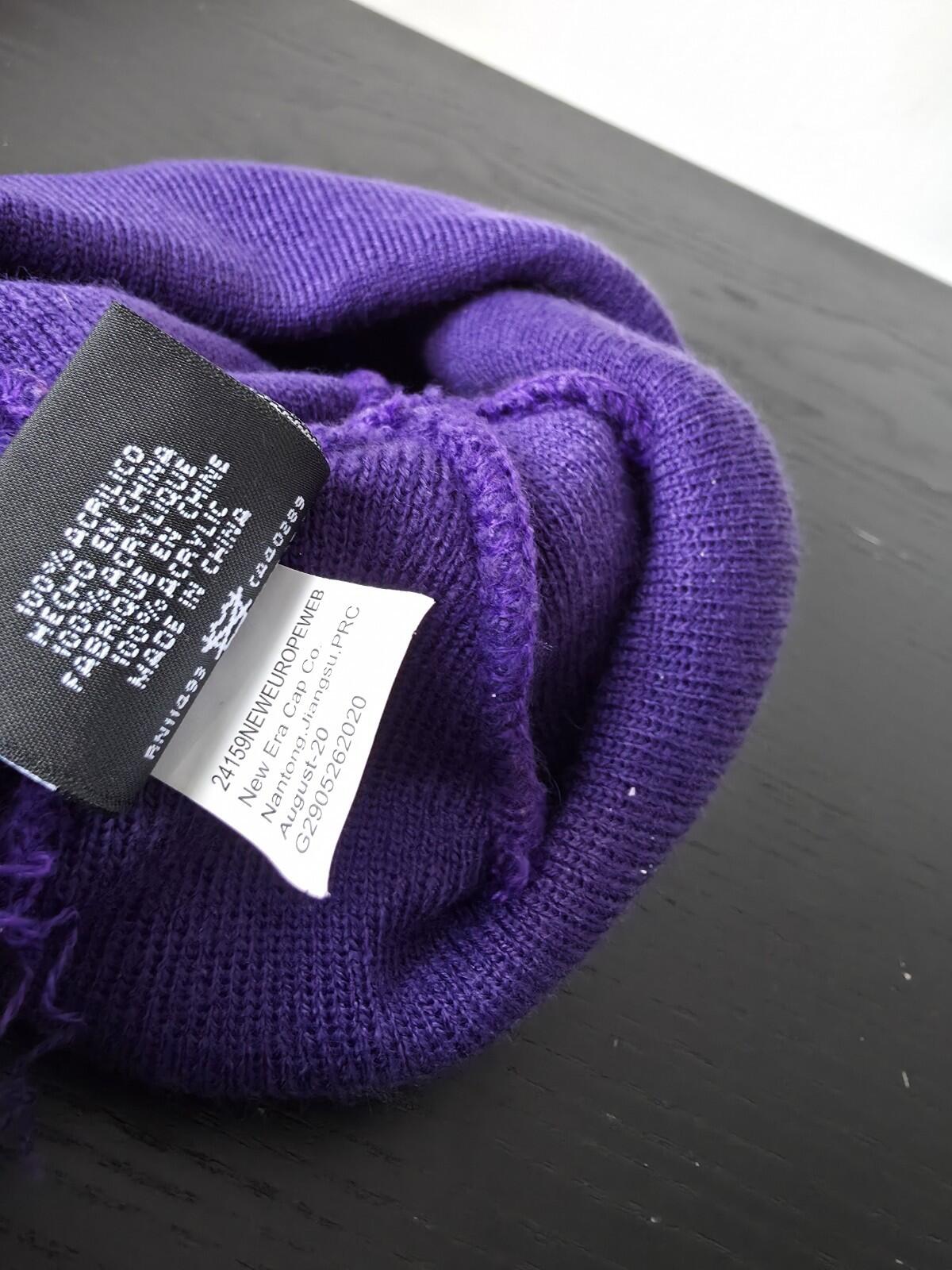 FW20 Supreme New Era Cross Box Logo Beanie Purple