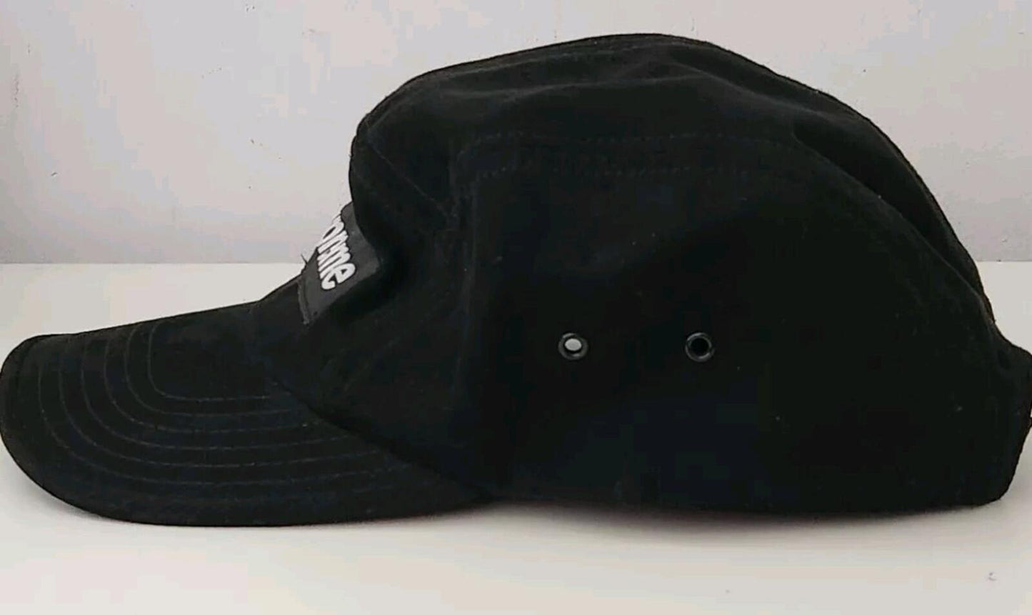 SS17 Supreme Suede Camp Cap Black Leather Hat Box Logo