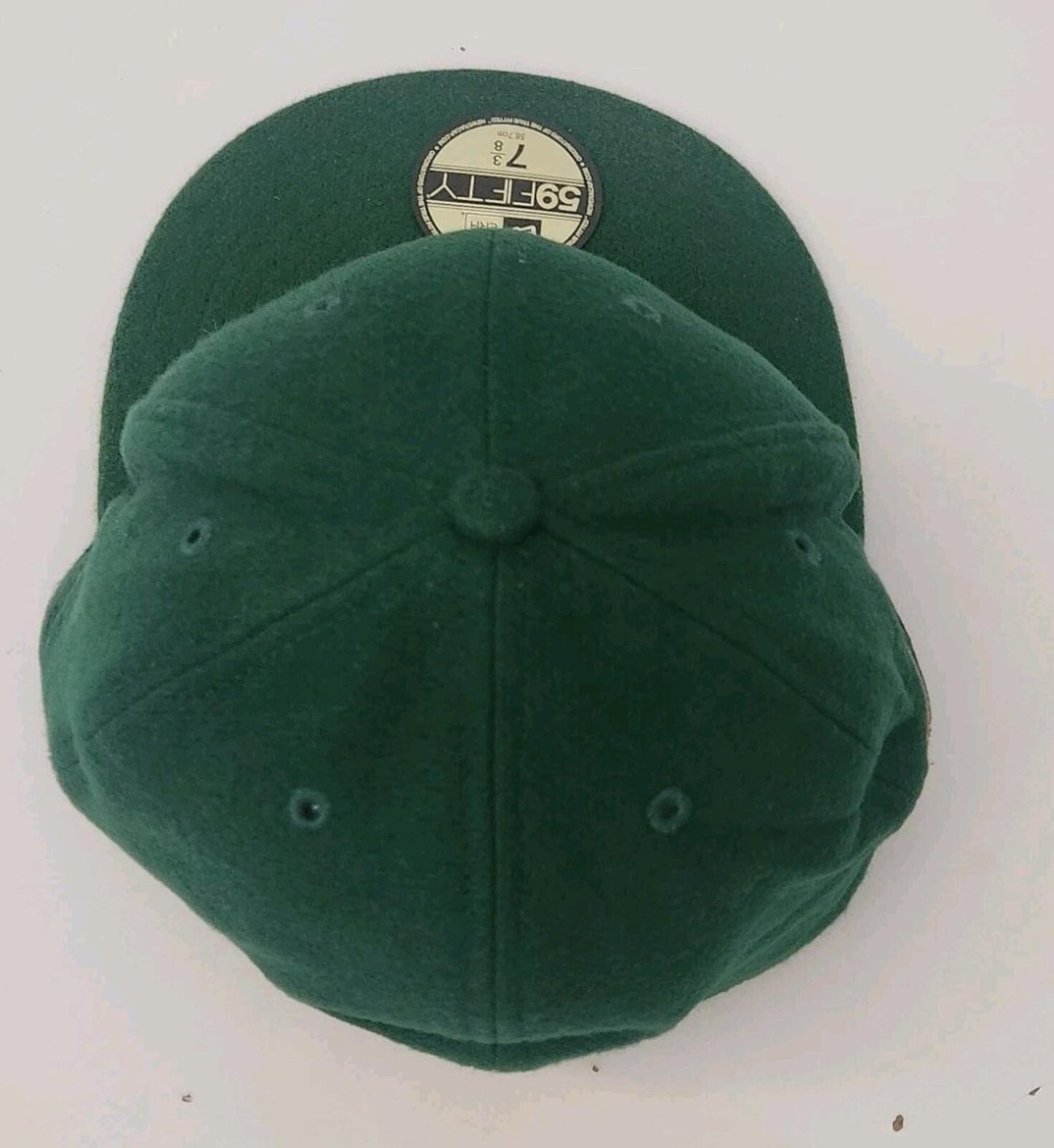 FW10 Supreme Woolrich Box Logo New Era green hat wool cap 7 3/8 Vintage 2010