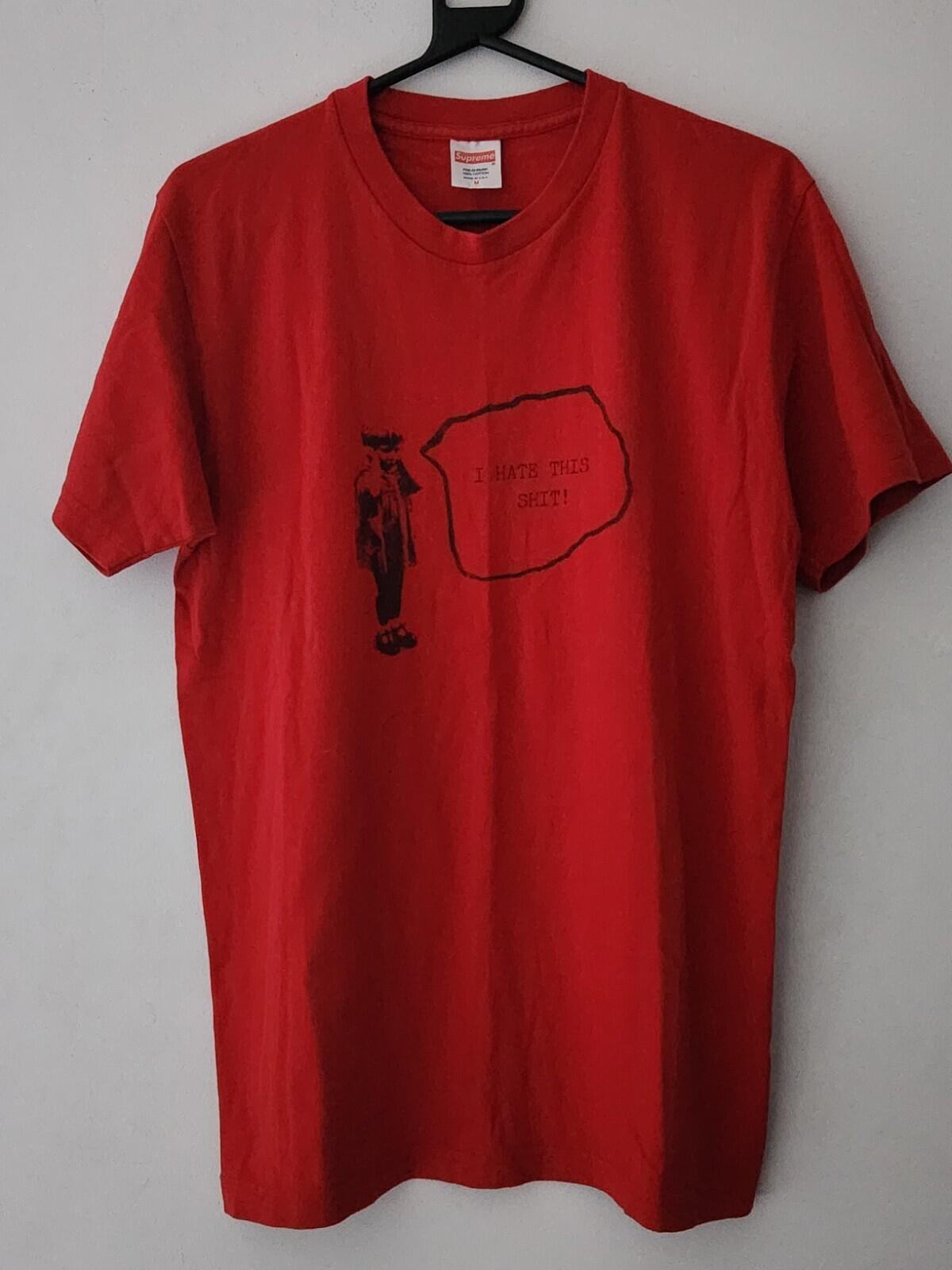 SS13 Supreme I hate this shi* red tee M Medium T-shirt