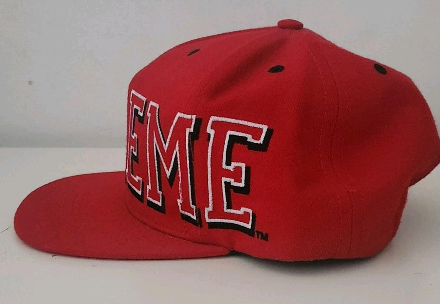 FW13 Supreme Banner 5-Panel Red Cap Großes Logo Vintage Mütze ASAP ROCKY Selten 2013