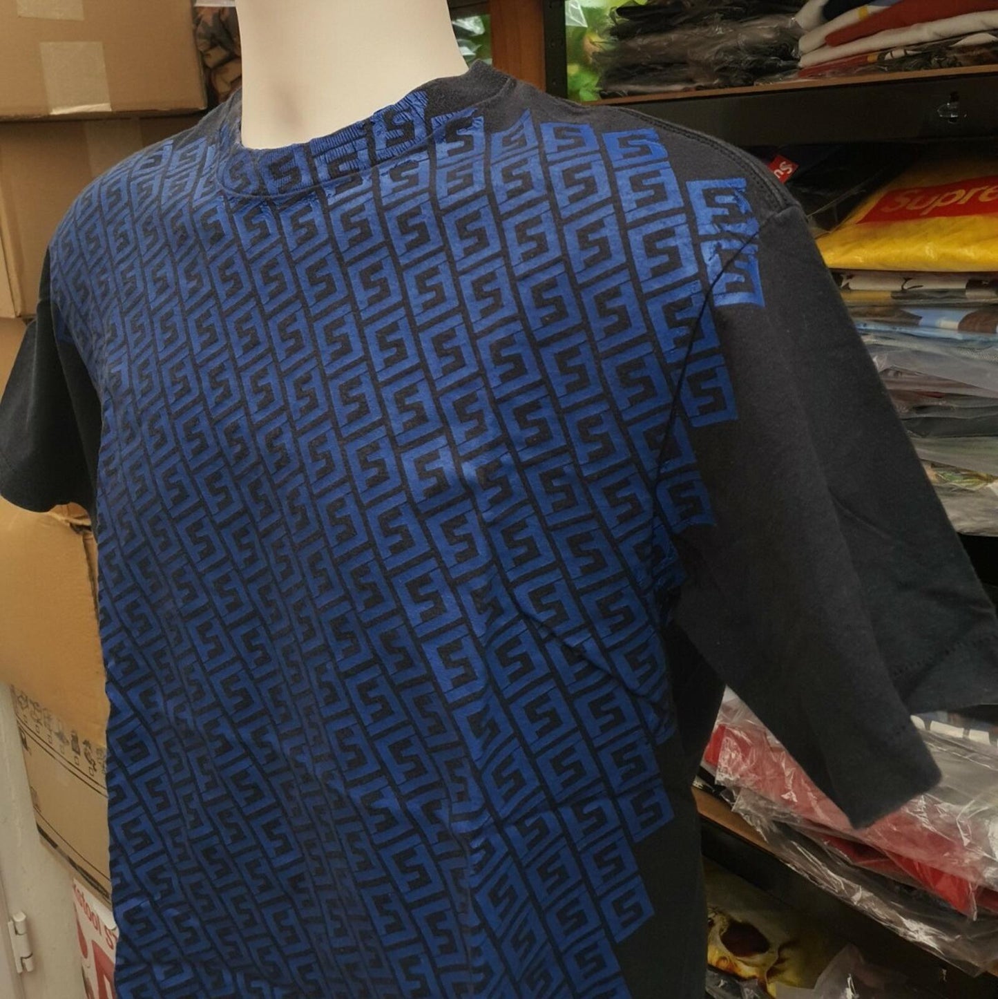 STUSSY Vintage Monogram Tee Black Size M