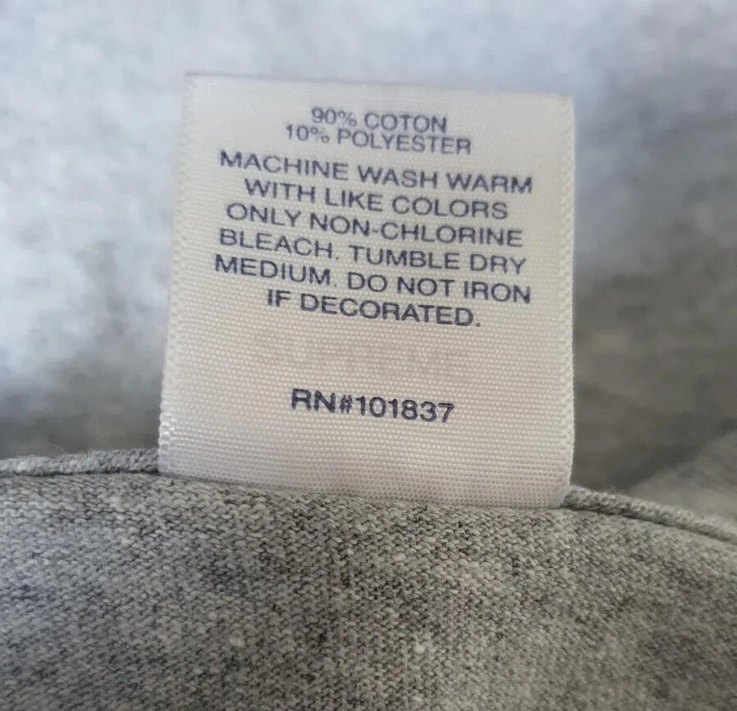 Camiseta SS19 Supreme Headline talla M gris jaspeado "Pouvoir"