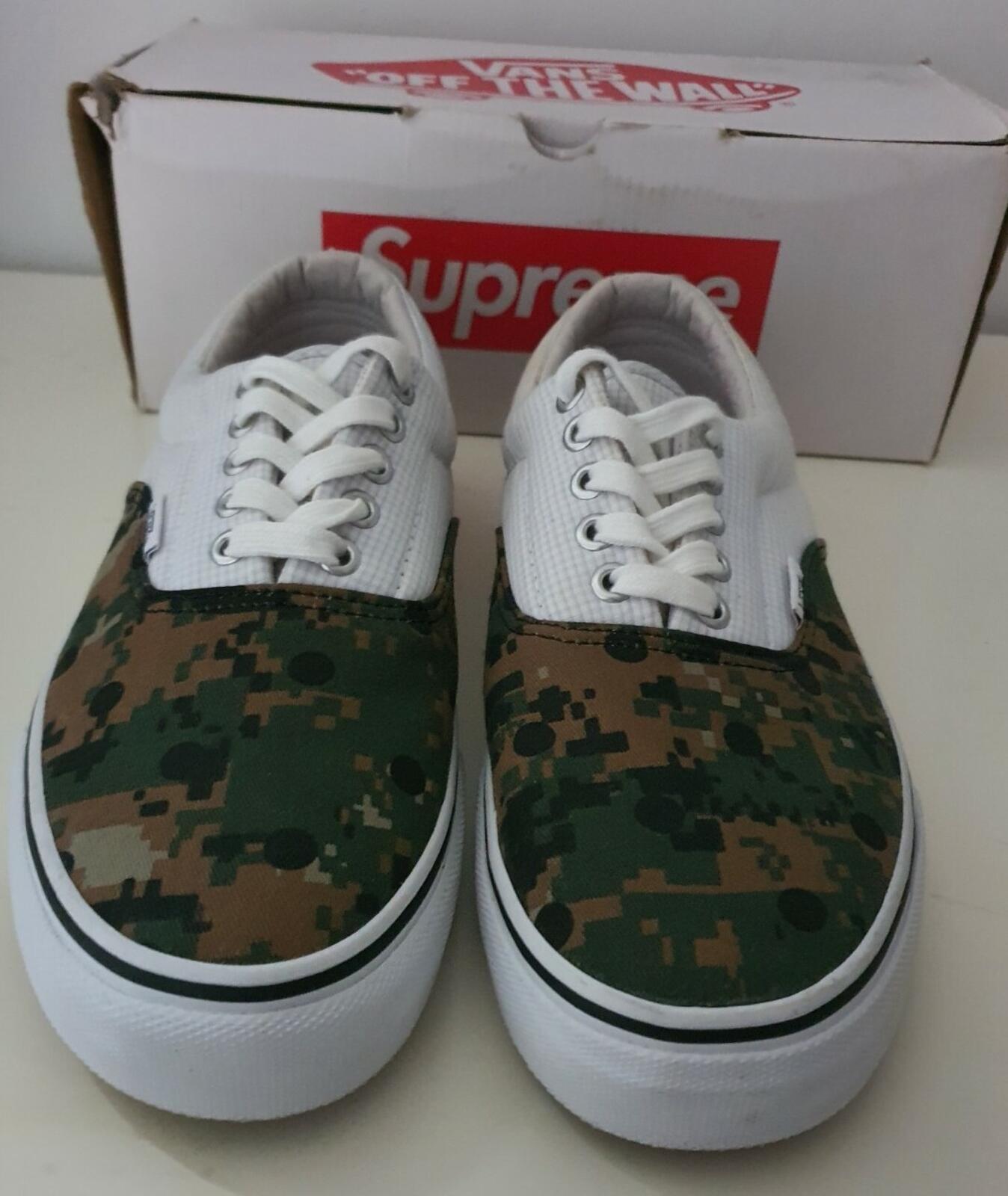SS13 Supreme x Vans x Comme Des Garcons CDG Era Pro Talla US 8 UK 7 EU 40.5 oliva Rara