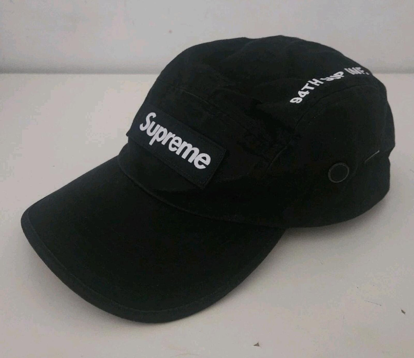 FW21 Supreme Military Camp Cap Black Box Logo Hat