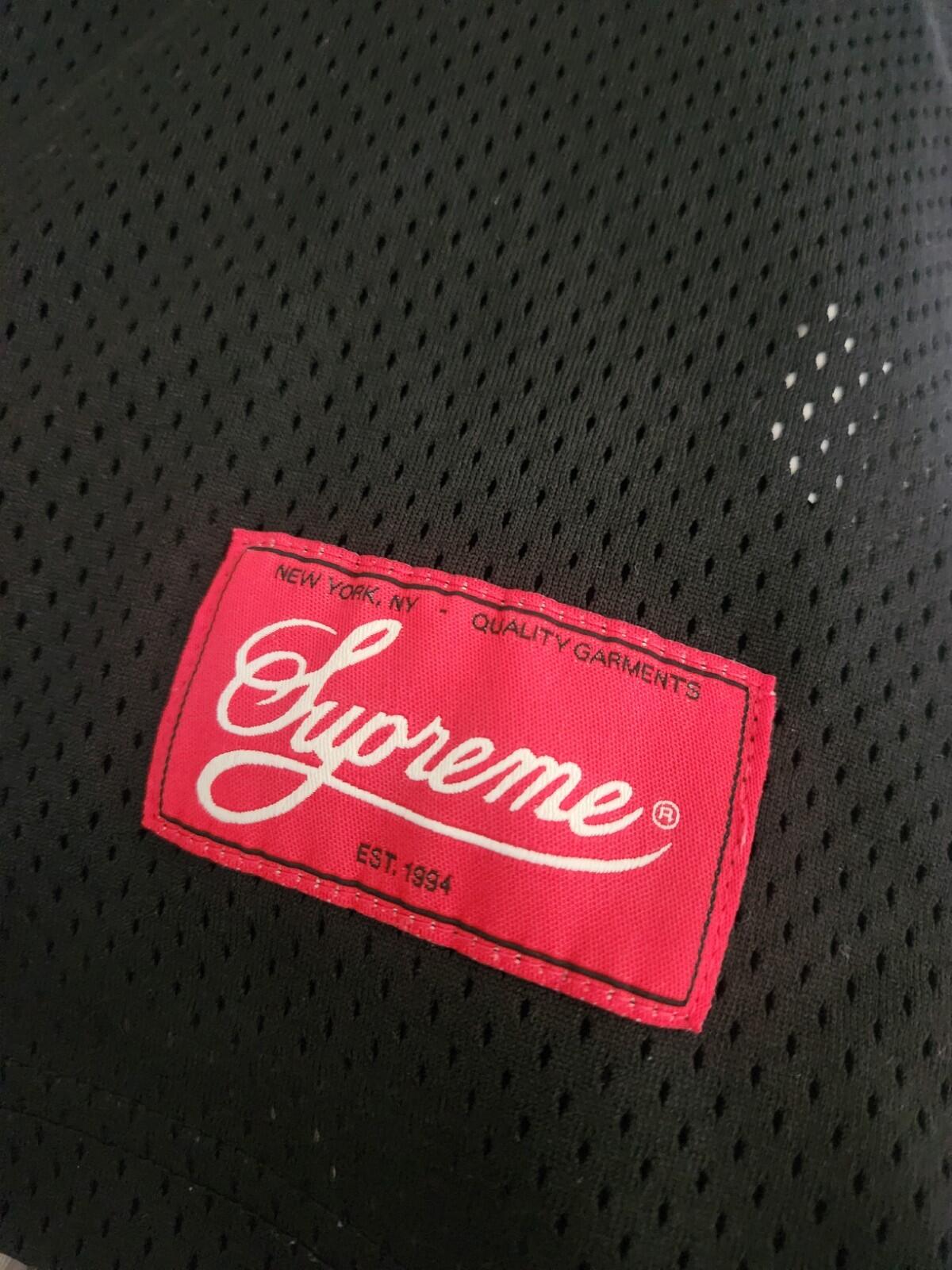 SS19 Supreme Rhinestone basketball jersey M medium Black sleeveless tank top