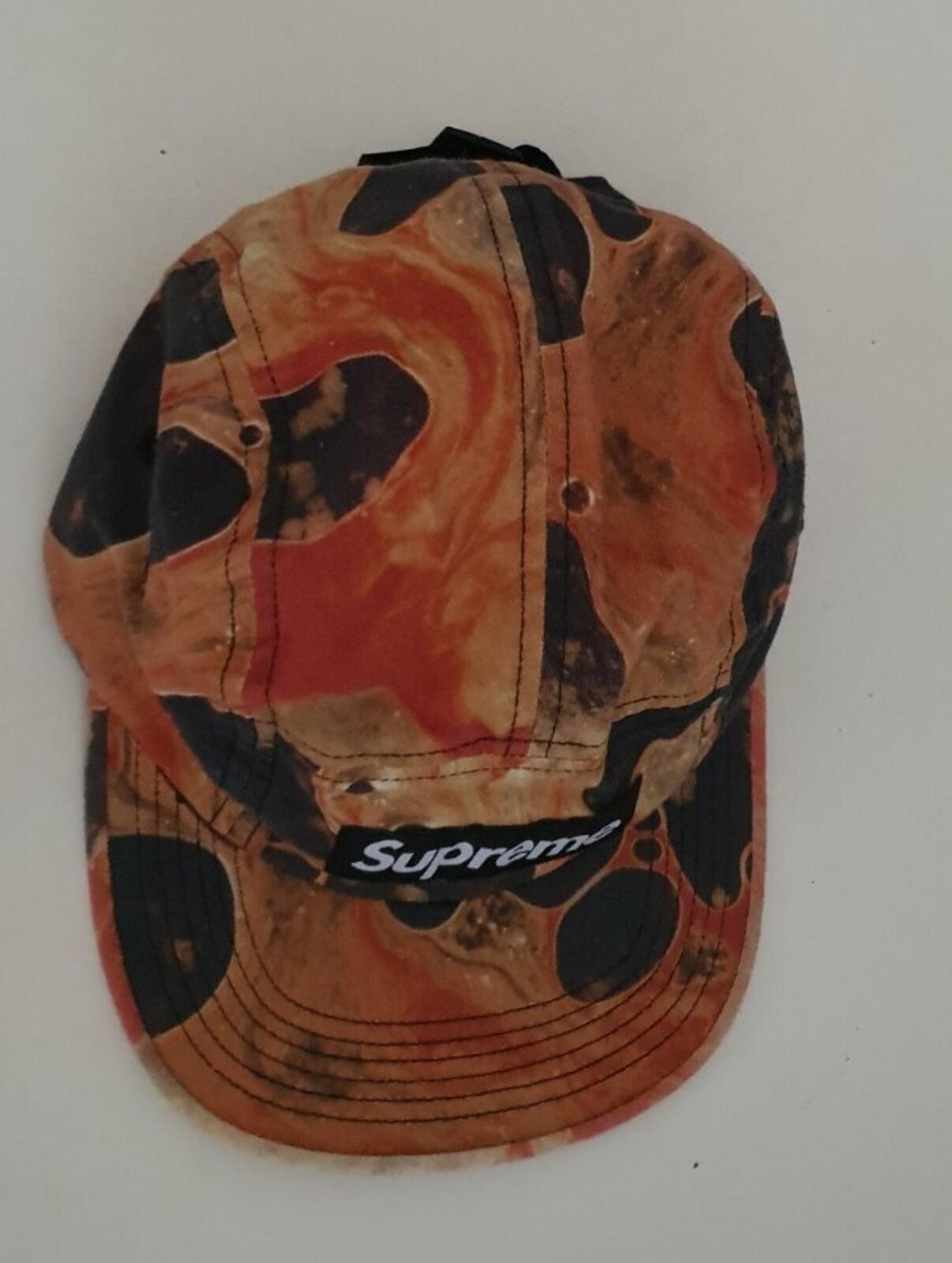 FW17 Supreme Blood and Semen Camp Cap schwarze Hut-Box-Logo