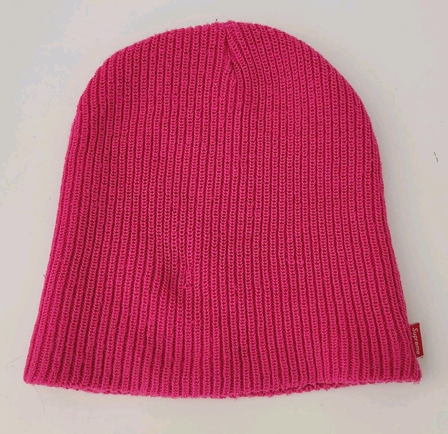 FW14 Supreme Basic beanie Vintage 2014 Pink Hat Fuschia Magenta Made In Canada