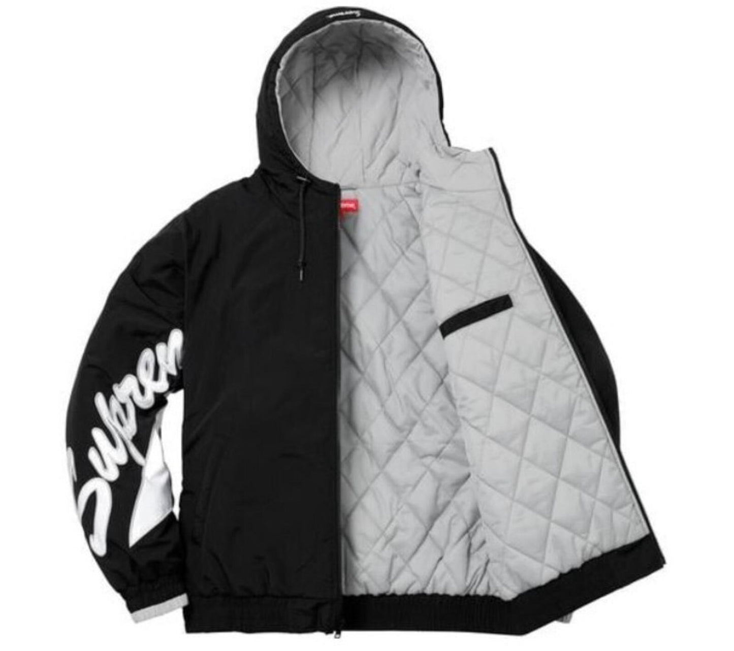 SS18 Supreme Sleeve Script Sideline jacket size L Large water resistant black