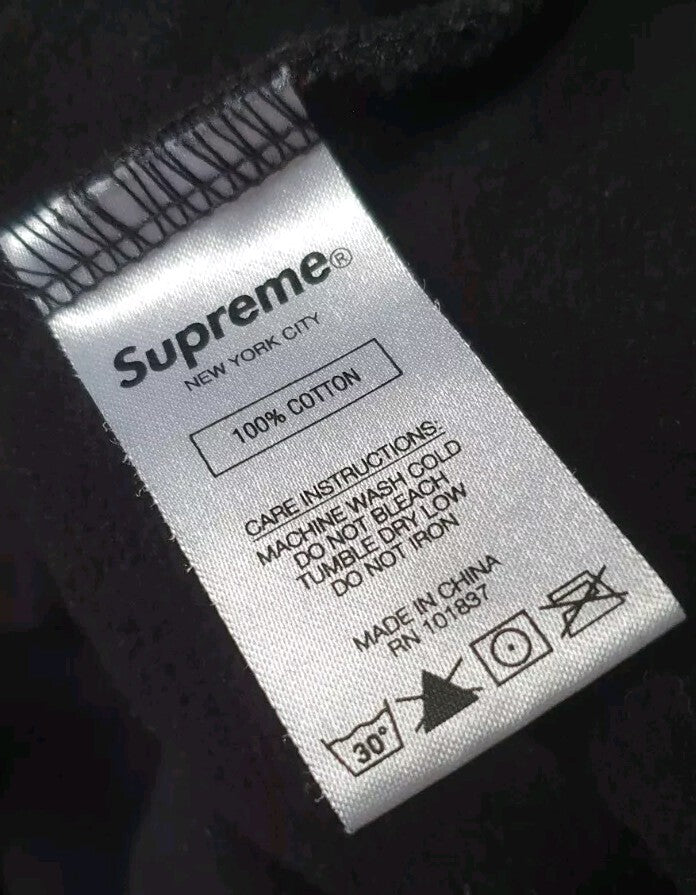 SS20 Supreme Cutout Letters Hooded Sweatshirt size L large black hoodie