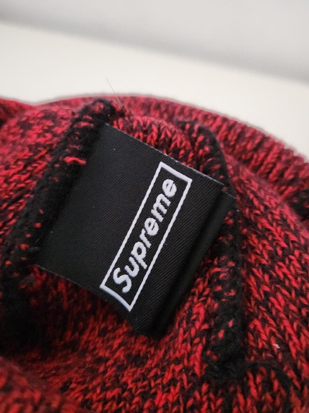 FW18 Supreme New Era Arc logo beanie Red small box logo Hat