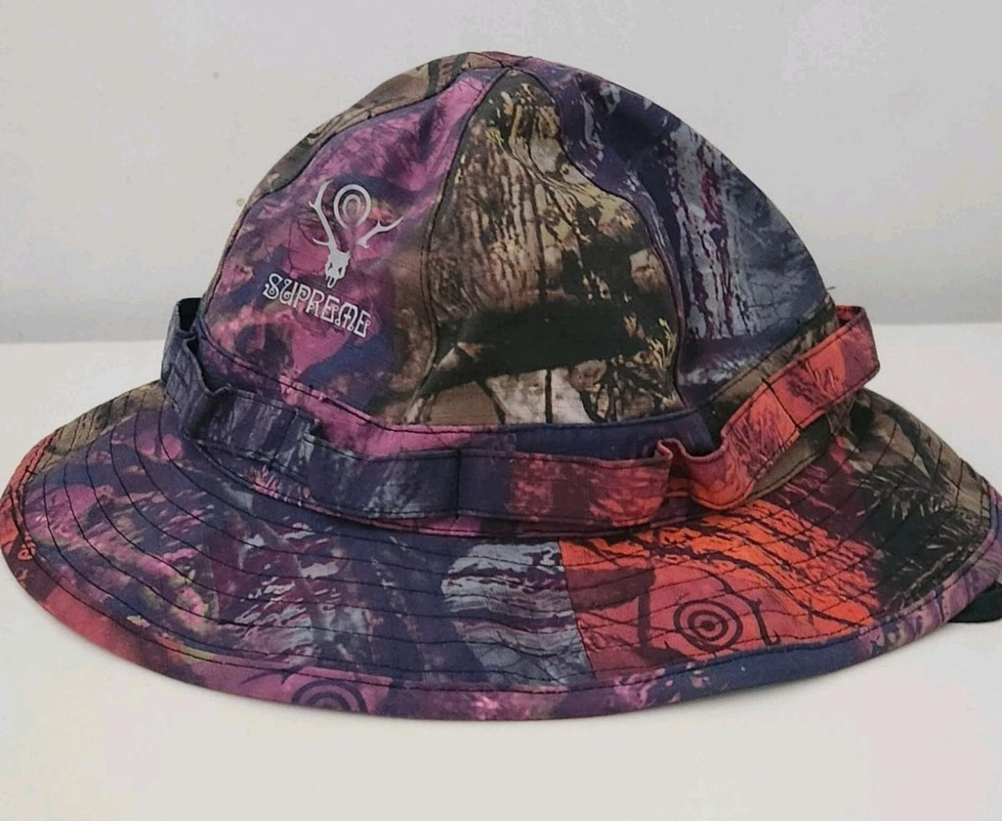SS19 Supreme South2 West8 jungle hat Black S/M Camo bucket Crusher Waterproof