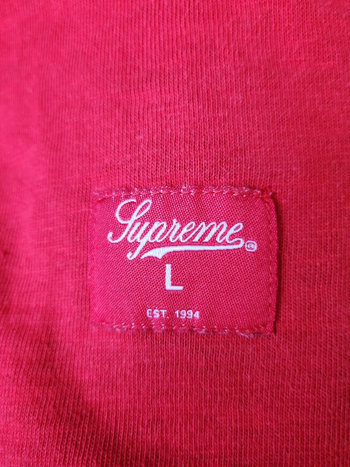 FW12 Supreme Reflective Top long sleeve L/S tee L large t-shirt Red FW12 vintage