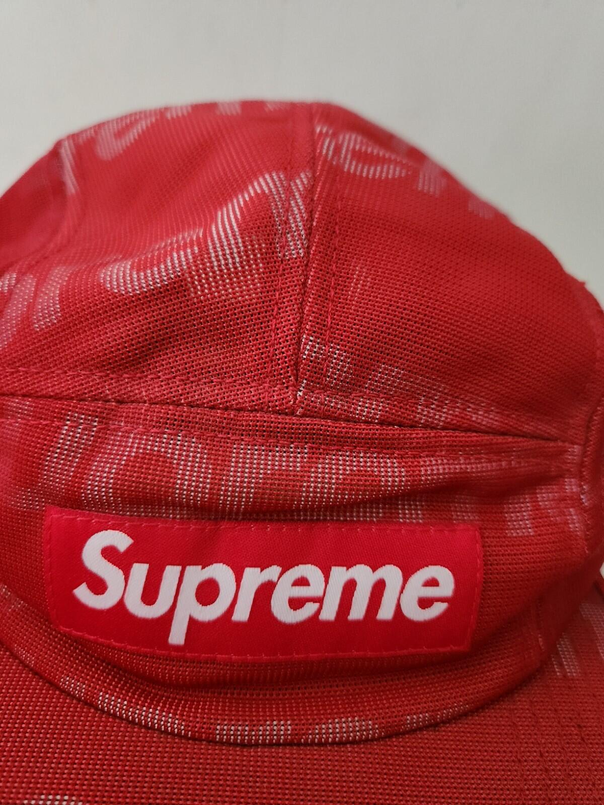 SS19 Supreme Lenticular Logo camp cap red nylon hat box logo