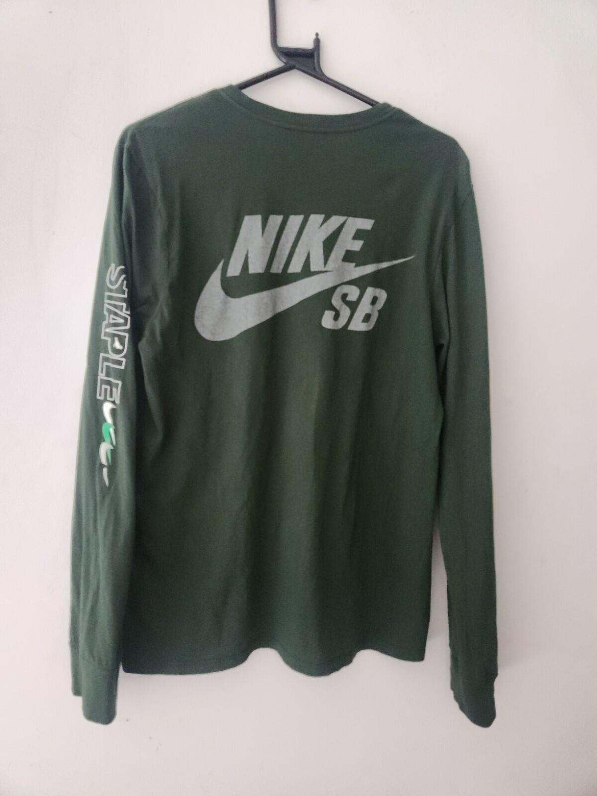 Nike SB Staple Panda Pigeon L/S Tee green Long sleeve M medium T-shirt top Rare