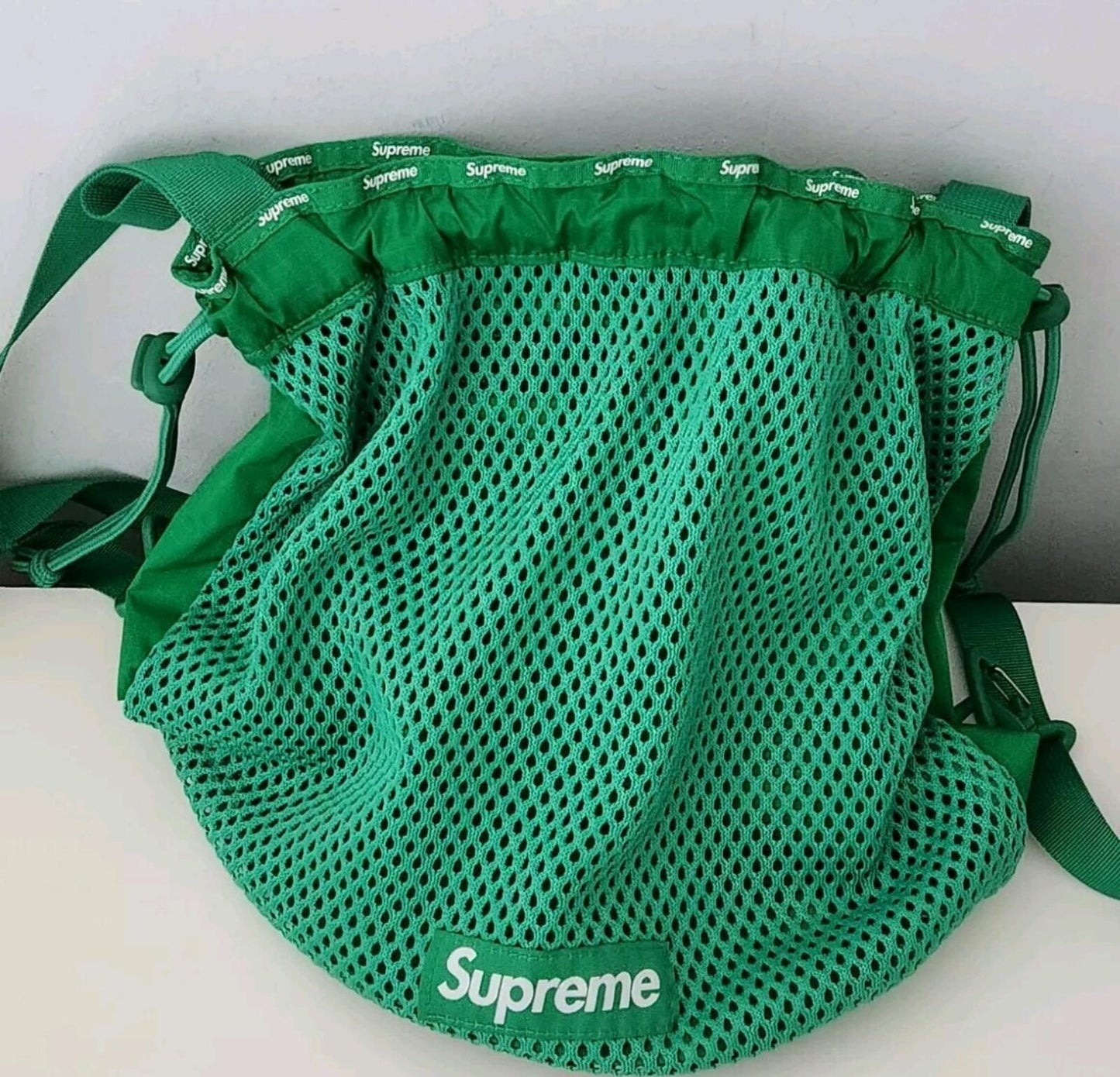 SS23 Supreme Mesh Small Backpack Bag Green 10L