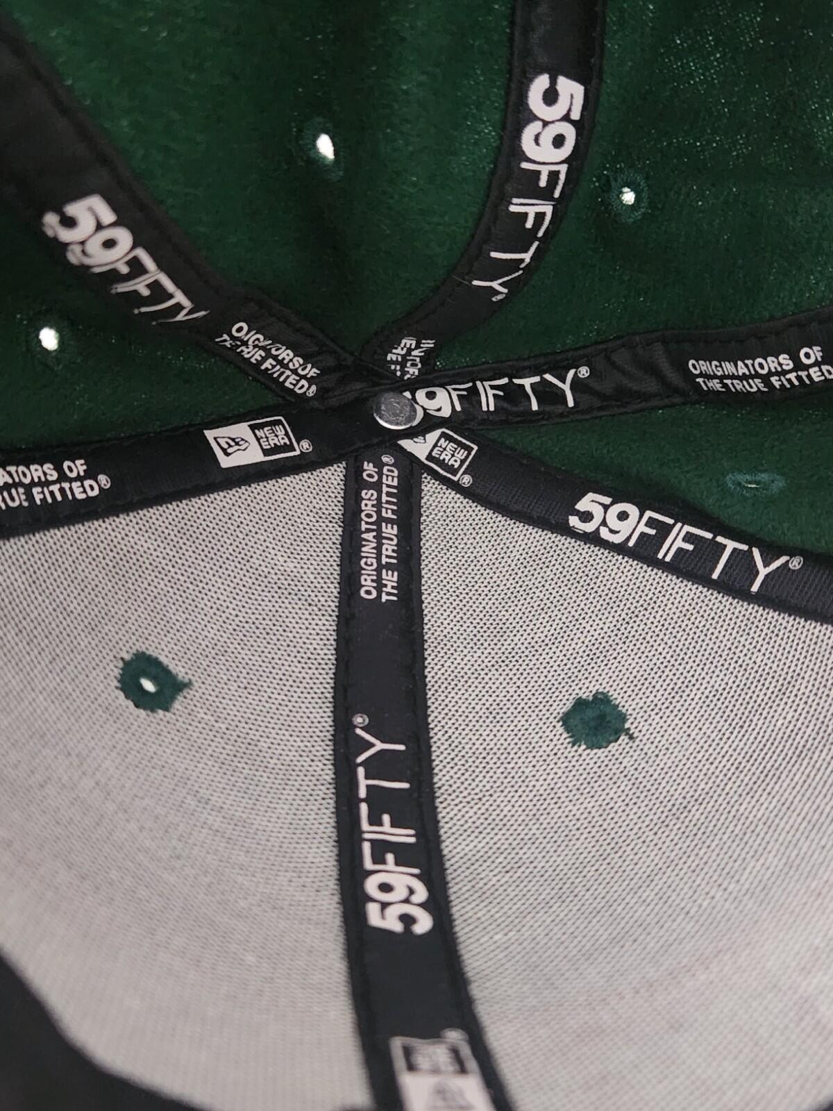FW10 Supreme Woolrich Box Logo New Era green hat wool cap 7 3/8 Vintage 2010