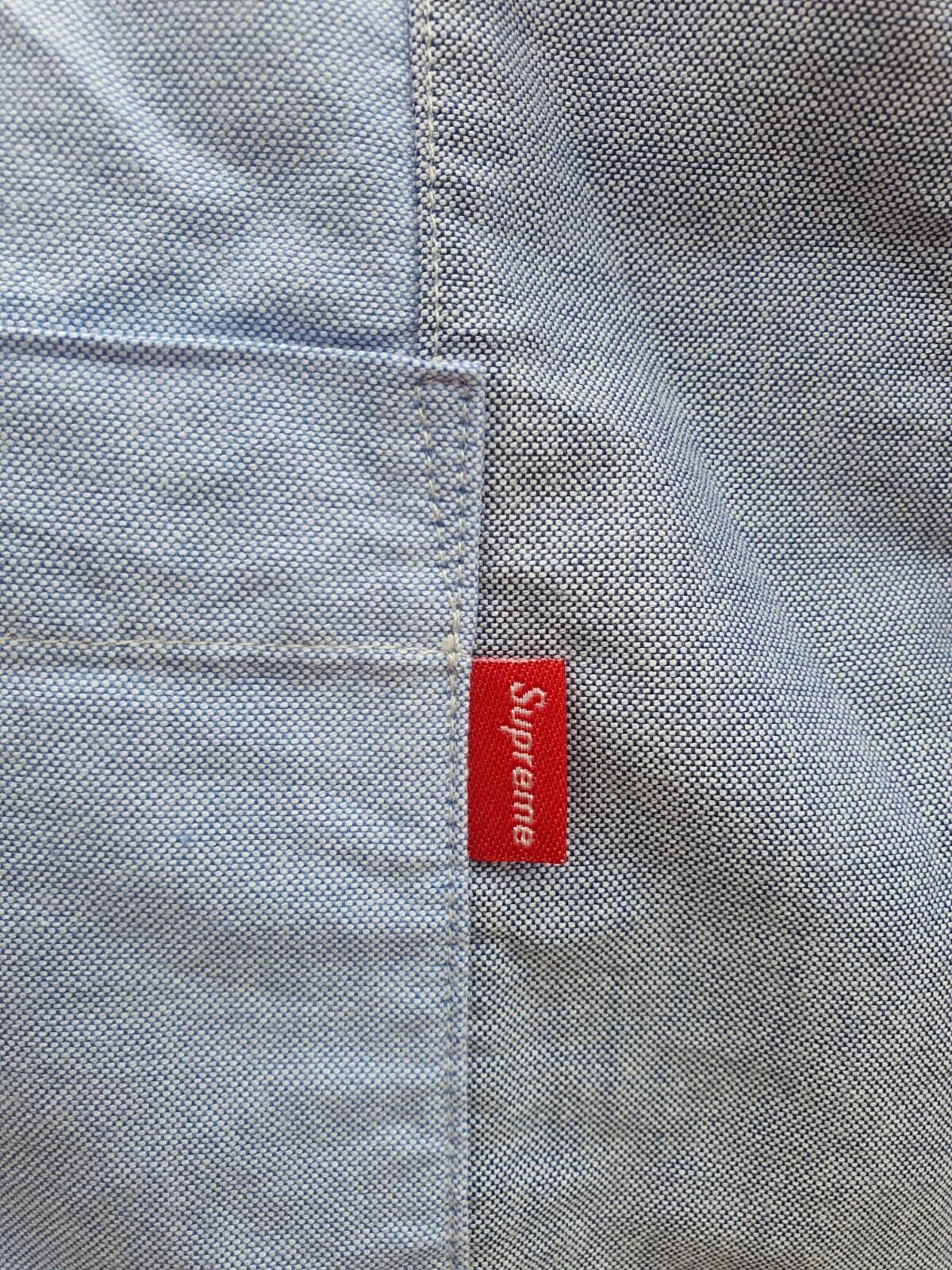 FW20 Supreme Patchwork Oxford Shirt Blue Size S