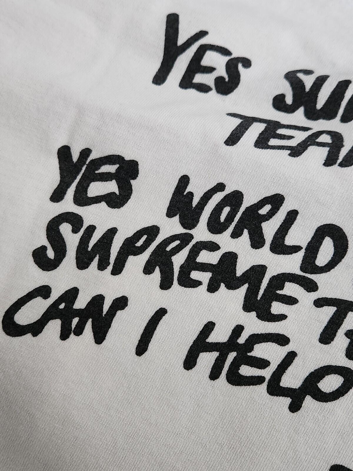 SS09 Supreme x Malcolm McLaren World Famous Tee White T-Shirt L Large Vintage