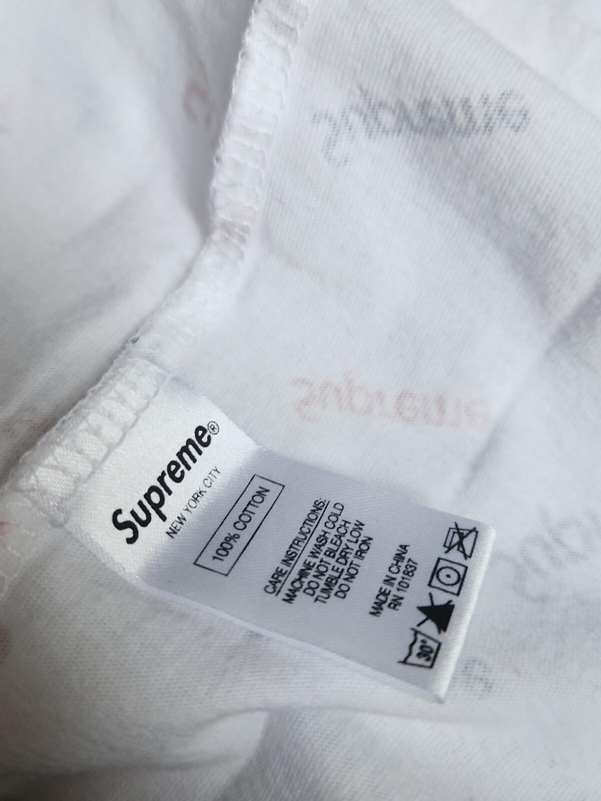 FW18 Supreme Scatter Ringer Tee size M Medium White T-shirt Short Sleeve Top New