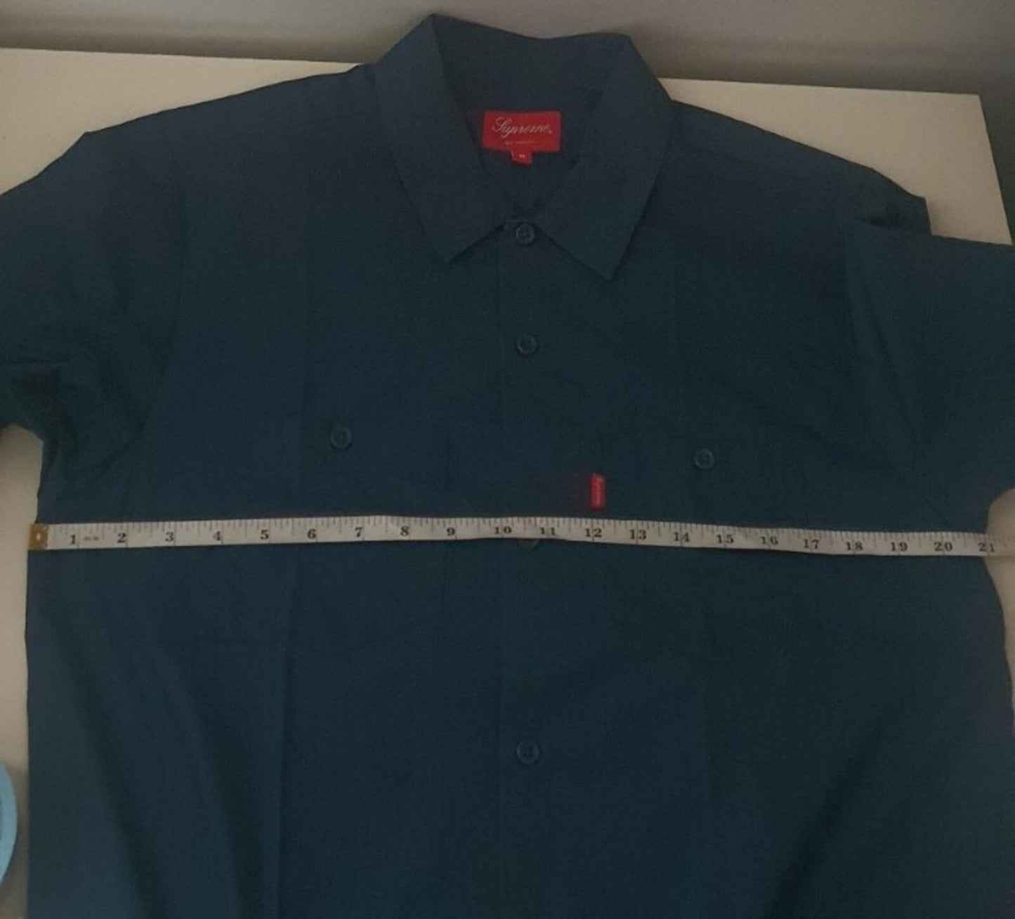 SS16 Supreme Virgin Mary Work S/S Shirt Blue Size M