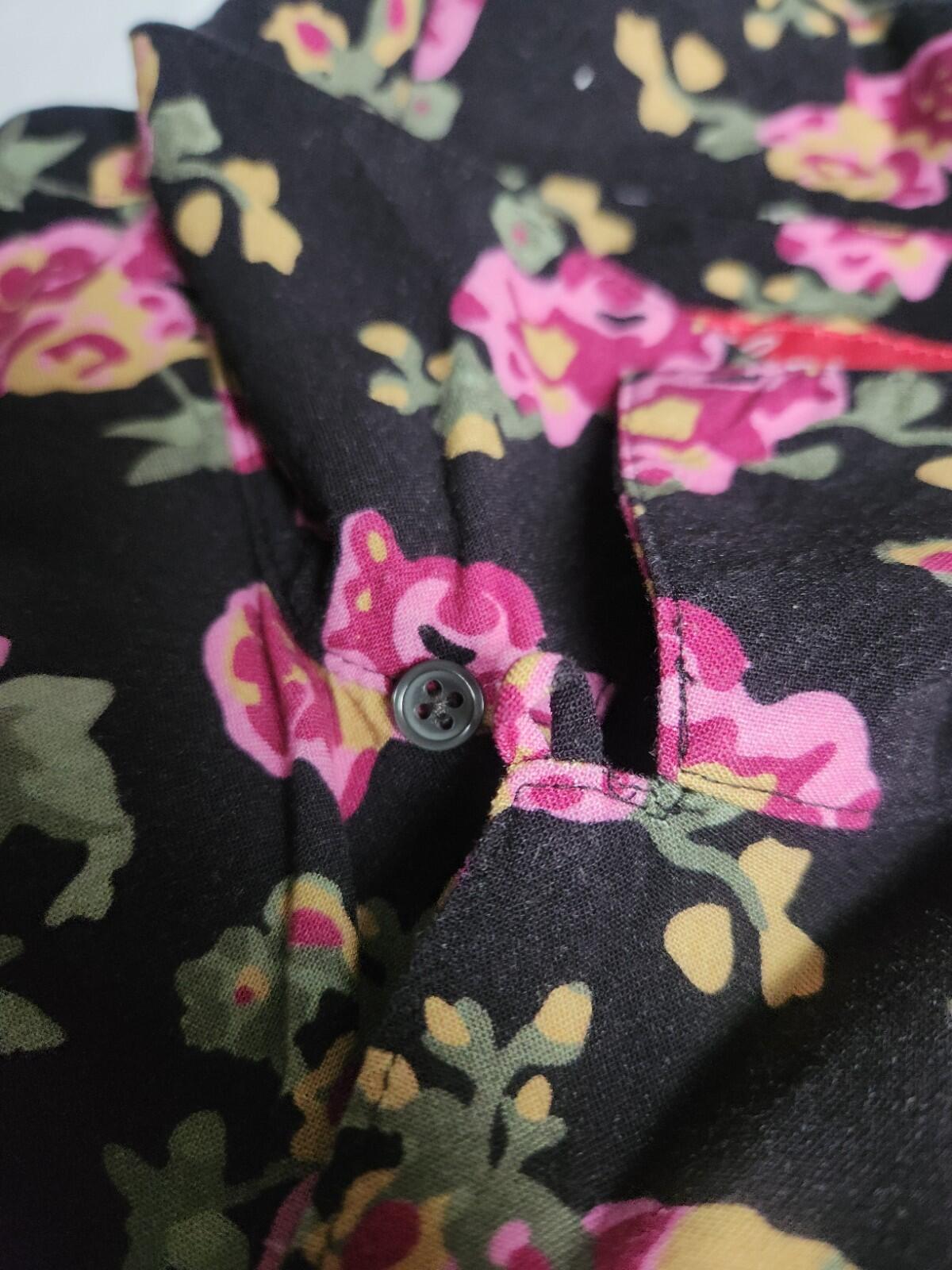 SS20 Supreme Floral Rayon S/S Shirt size L large Black