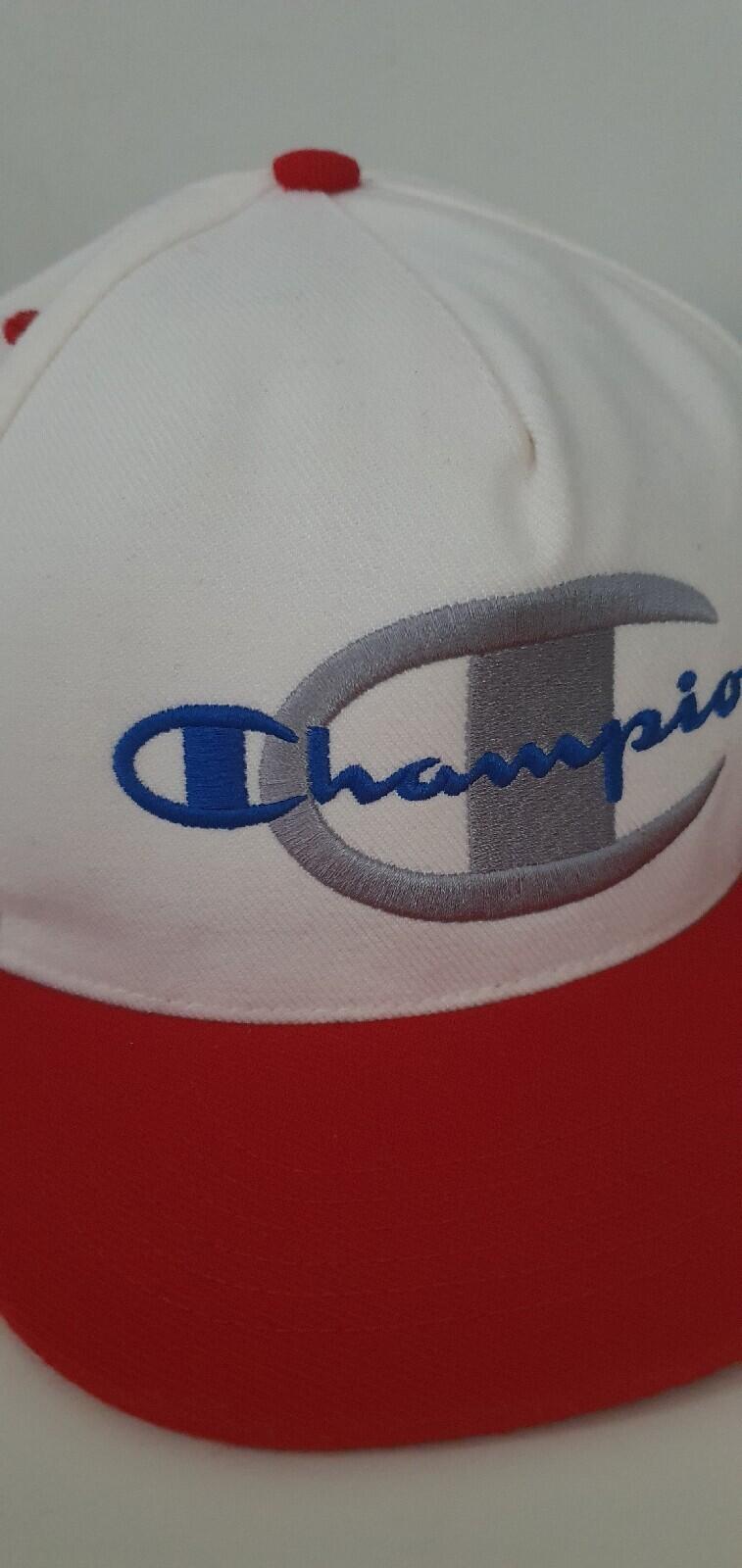 SS15 Supreme x Champion Back Arc Logo 5-panel White cap hat Rare